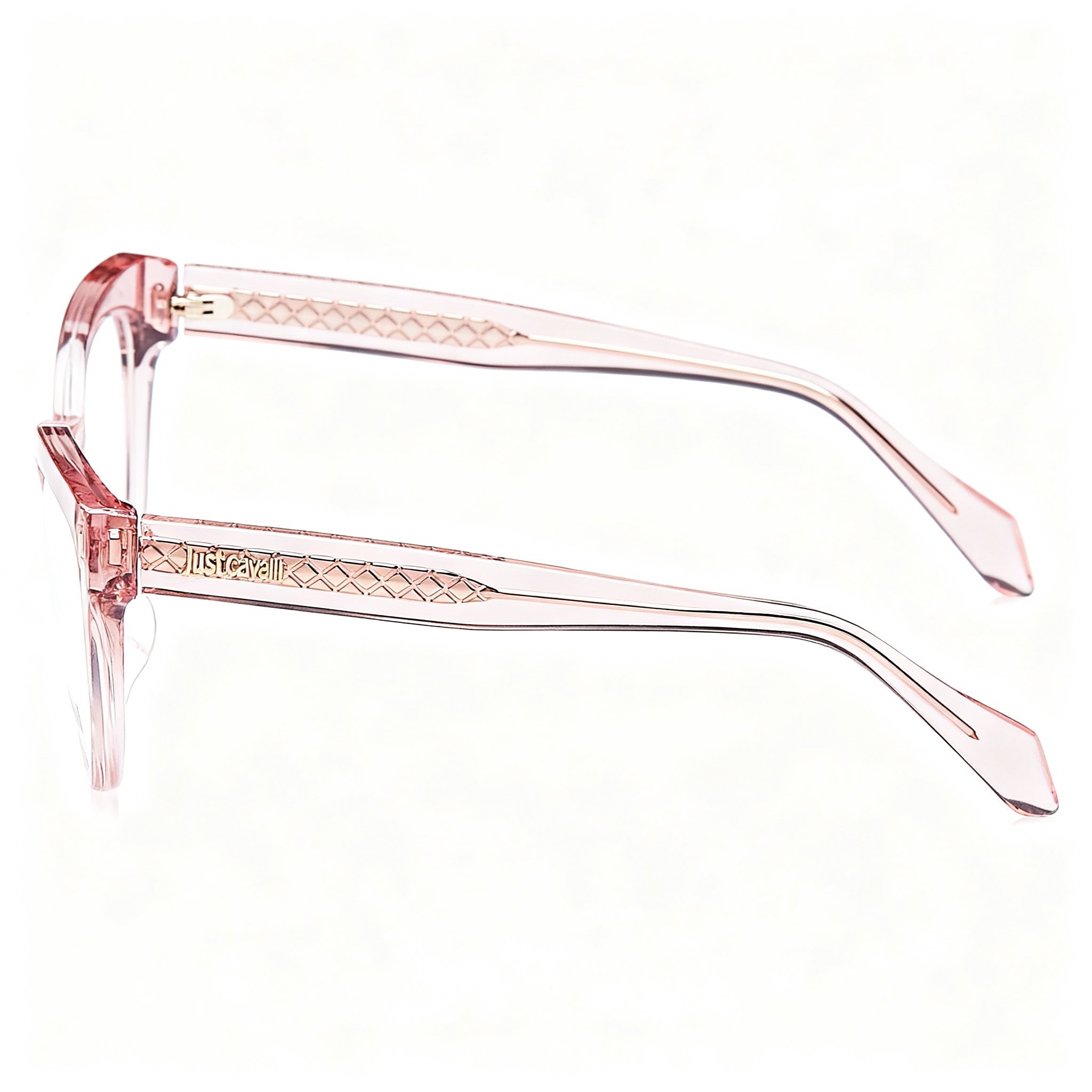 Just Cavalli Classic Women's Shiny Transparent Peach Polycarbonate Optical Frames 51mm, Photo 3