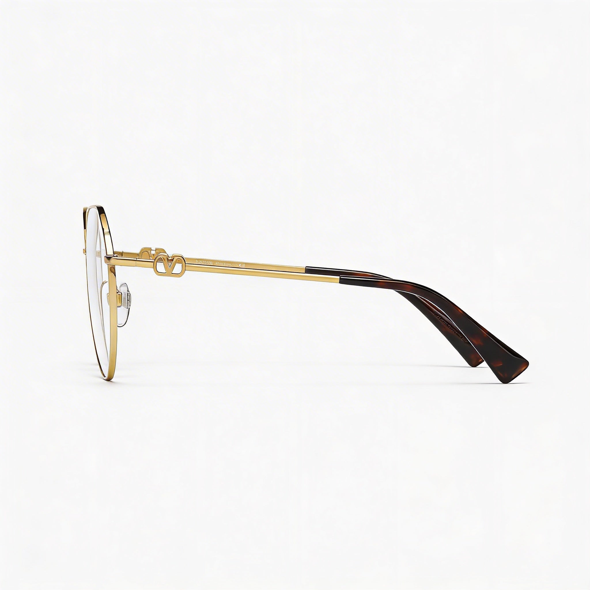 Valentino VA1021 3002 Women's Modern Gold Metal Full Rim Oval Prescription Eyeglasses 52mm, Photo 3