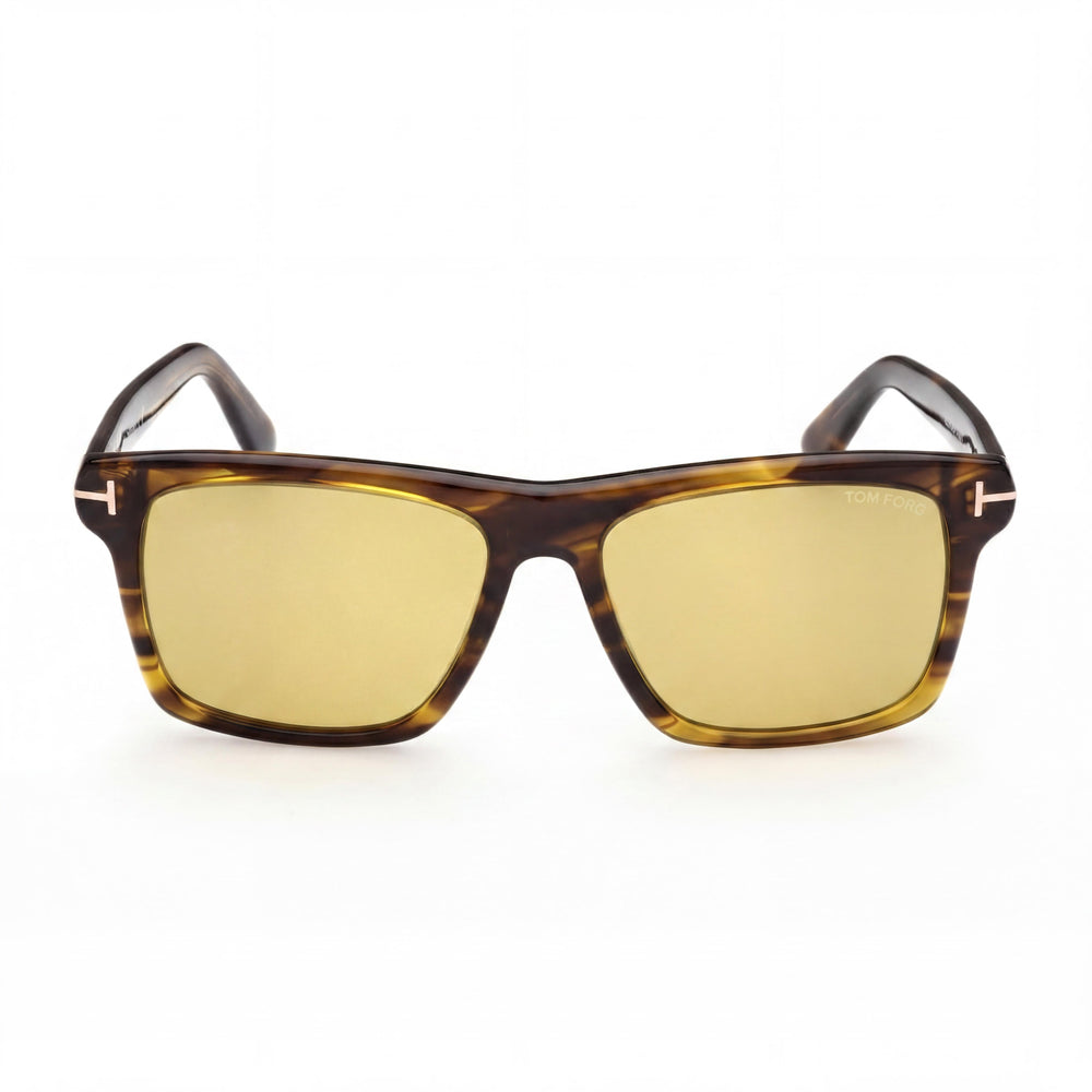 Gafas de sol Tom Ford Classic Havana de plástico marrón con protección UV para hombre de 58 mm