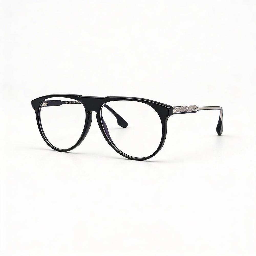 Gafas de sol Victoria Beckham Vb2602 de hombre con montura de metal negro y lentes de policarbonato, ancho de lente de 58 mm