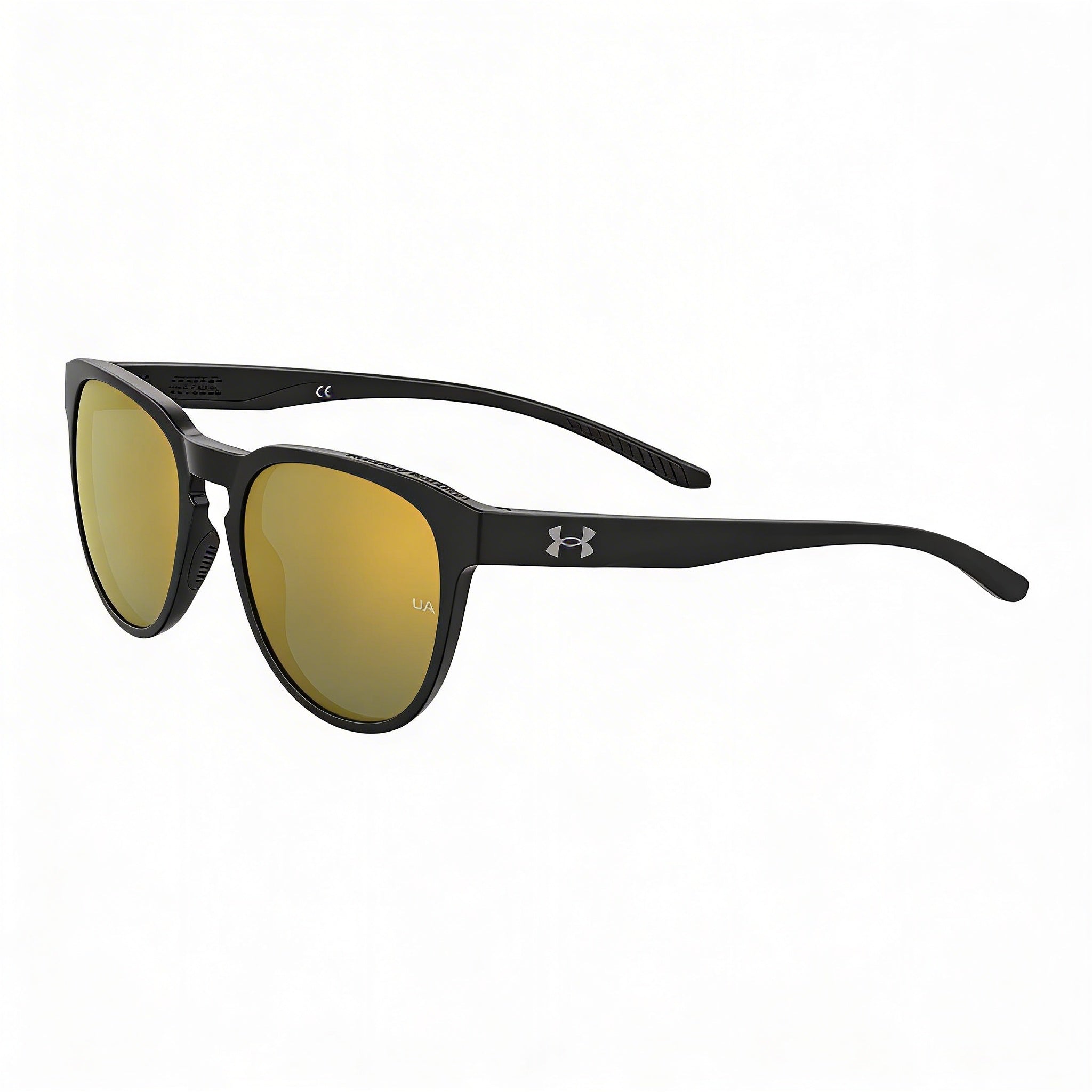 Under Armour Black Gold Round Sunglasses for Men, 53mm, Photo 2