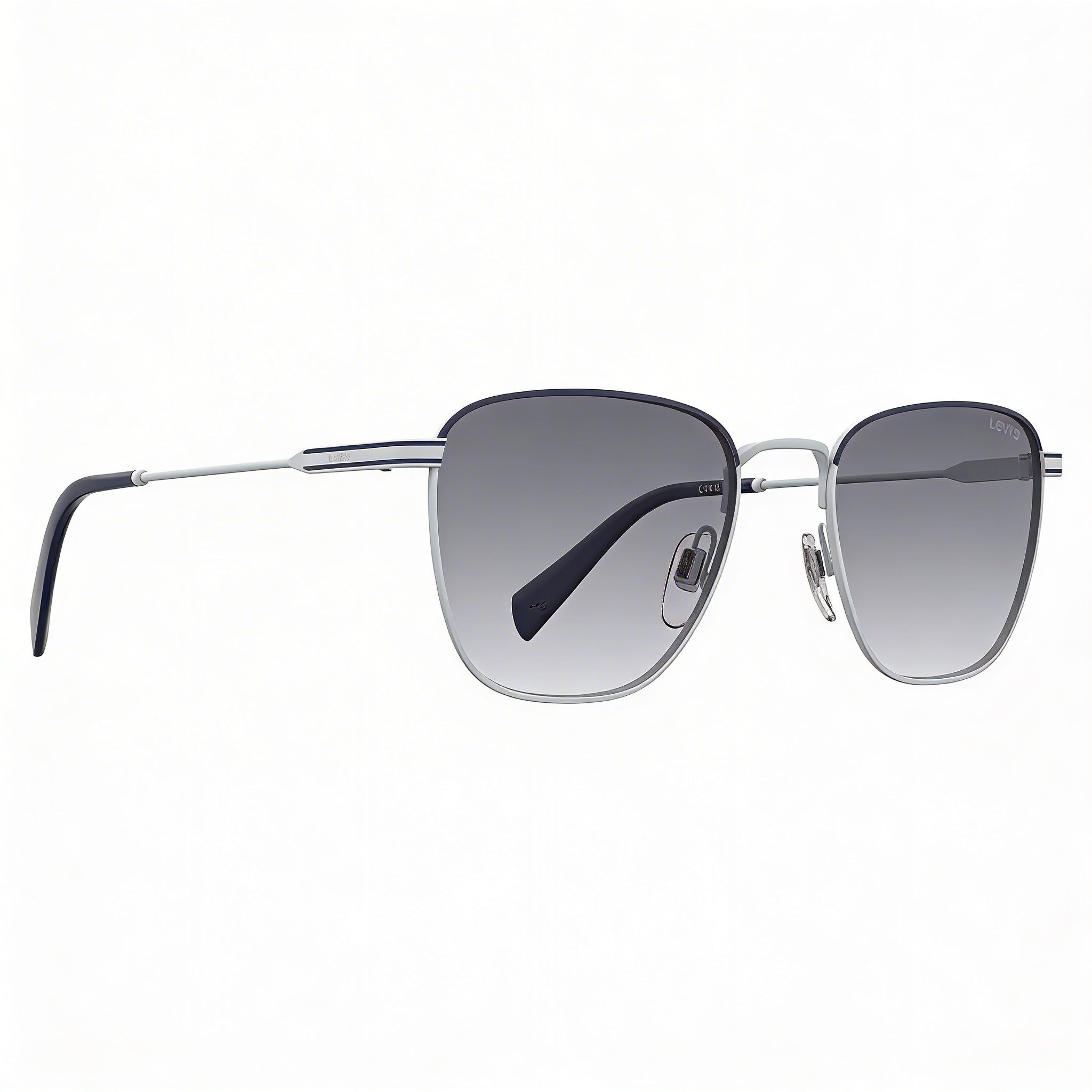 Levi's 1016 Rectangular Unisex Stainless Steel Non-Polarized UV Sunglasses, Matte Blue Gray, Dark Grey Gradient 52mm, Photo 3