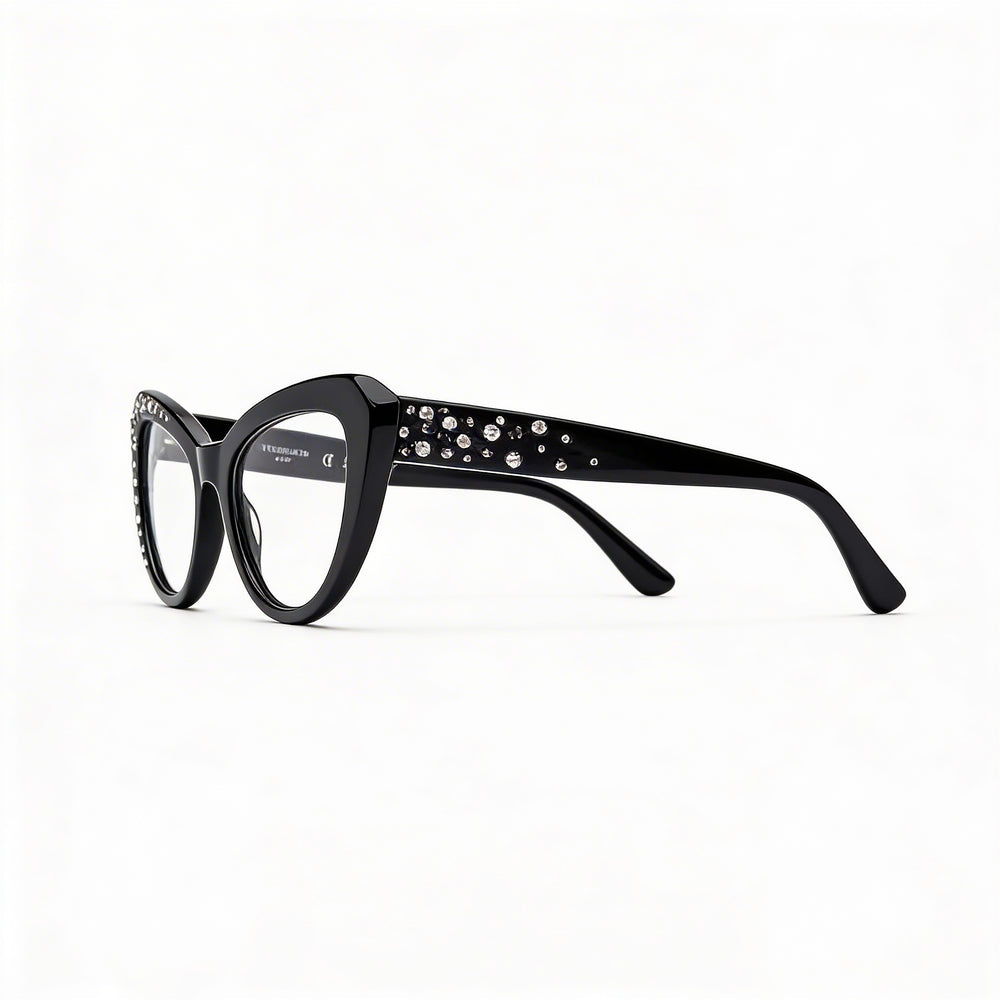 Gafas GUESS by Marciano Gm50016 para mujer, montura de plástico negro brillante, sin policarbonato, talla 53-20-140