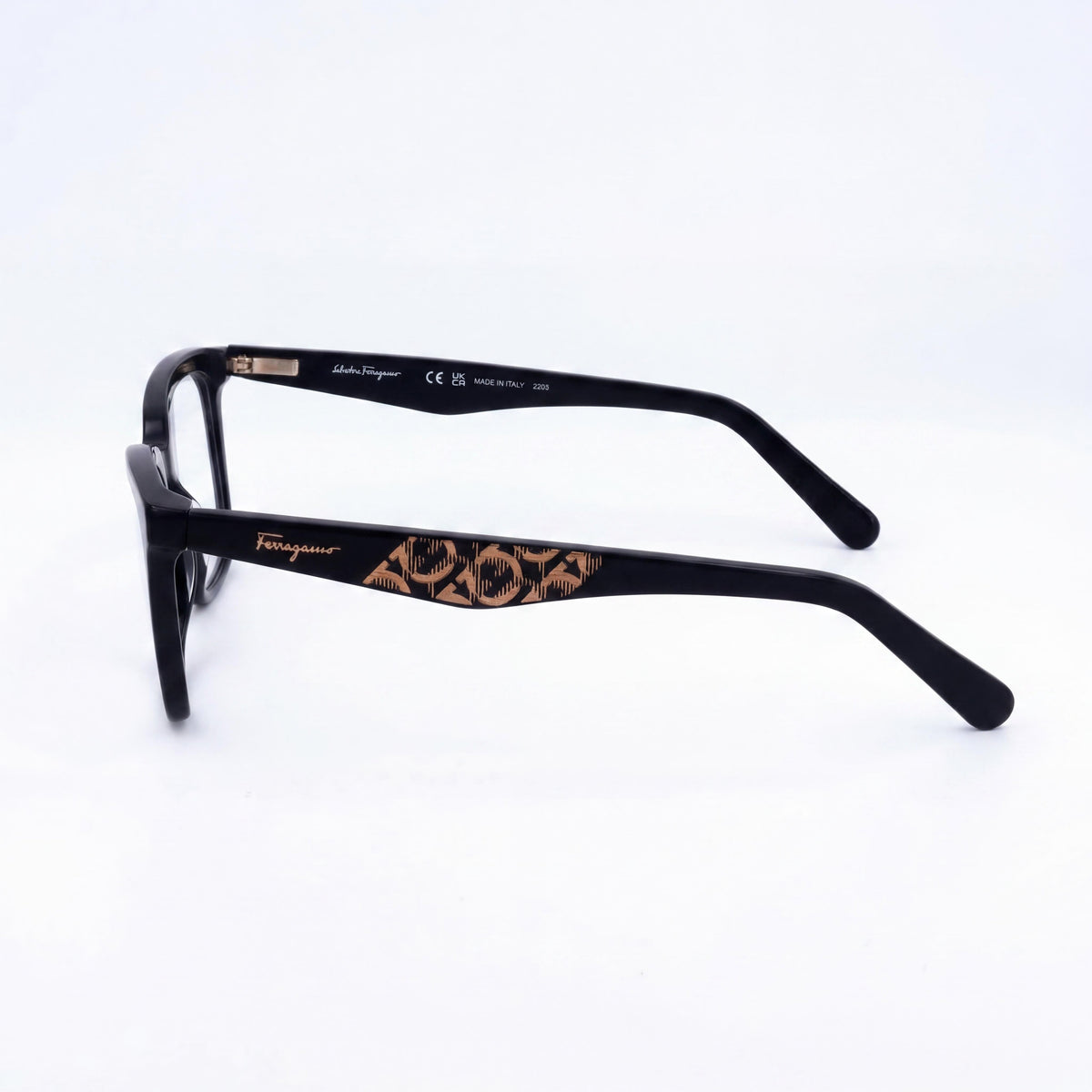Gafas de Montura Cuadrada de Plástico Negro Unisex Salvatore Ferragamo SF2904 Modern Collection de 55 mm, Photo 2