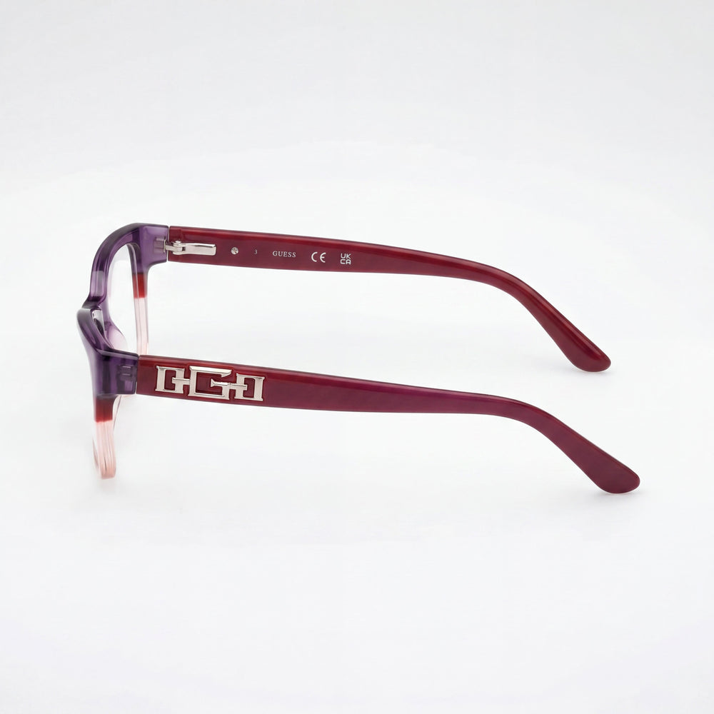 GUESS Women's Gu2979 Bordeaux Plastic Frame Non- Clear Polycarbonate Lens 54mm Optical Eyewear