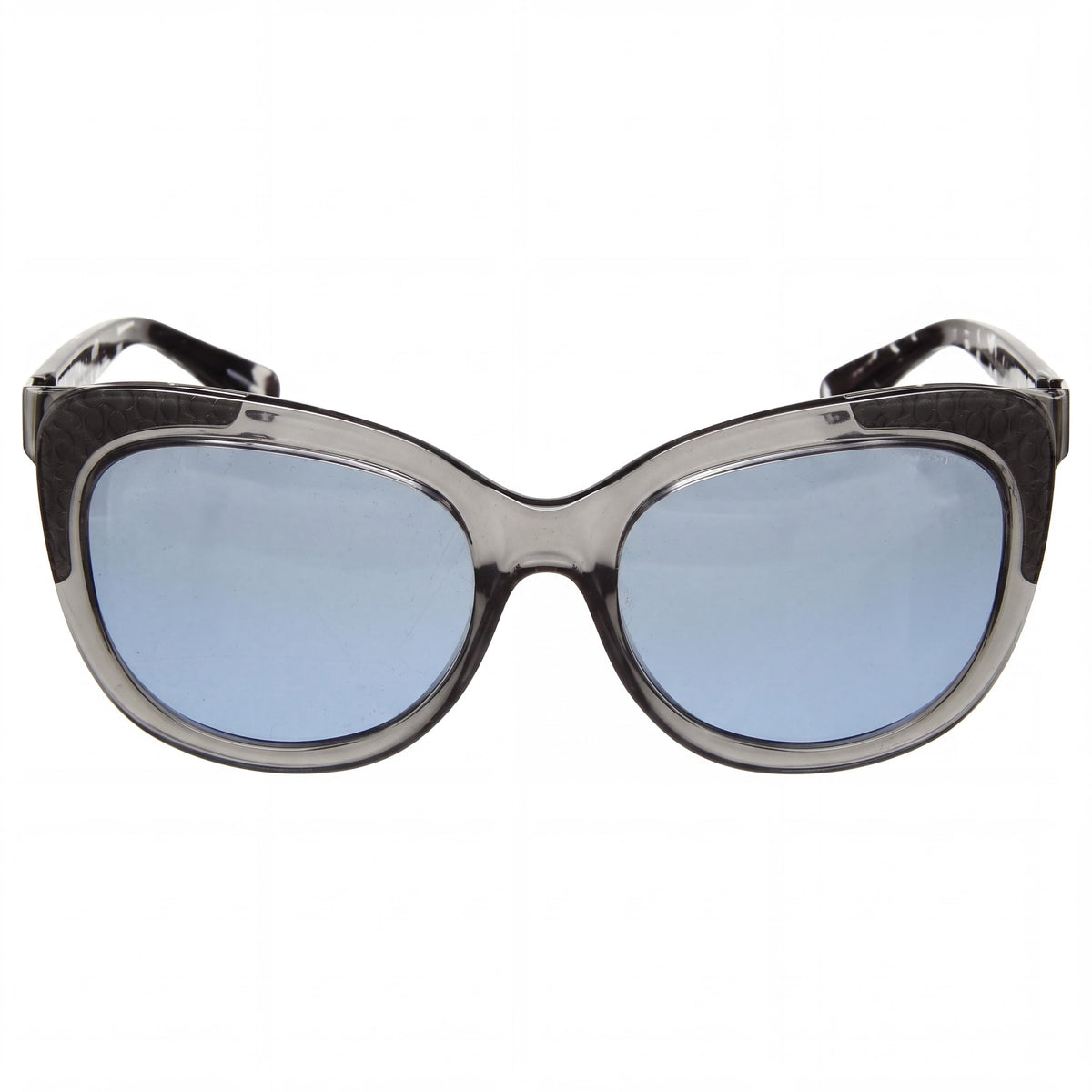 Coach HC8171 Unisex Cat Eye Composite Prescription-Ready Dark Grey Crystal Black Crystal Mosaic Blue Grey Gradient Sunglasses 56mm, Photo 2