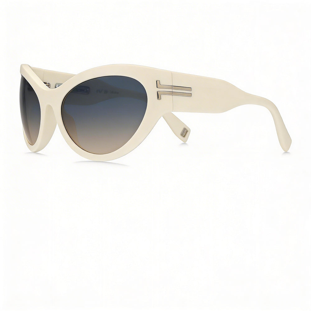 Gafas de sol Marc Jacobs Icon (Jar) para mujer, montura de acetato con protección UV, gris marfil, lentes de 61 mm