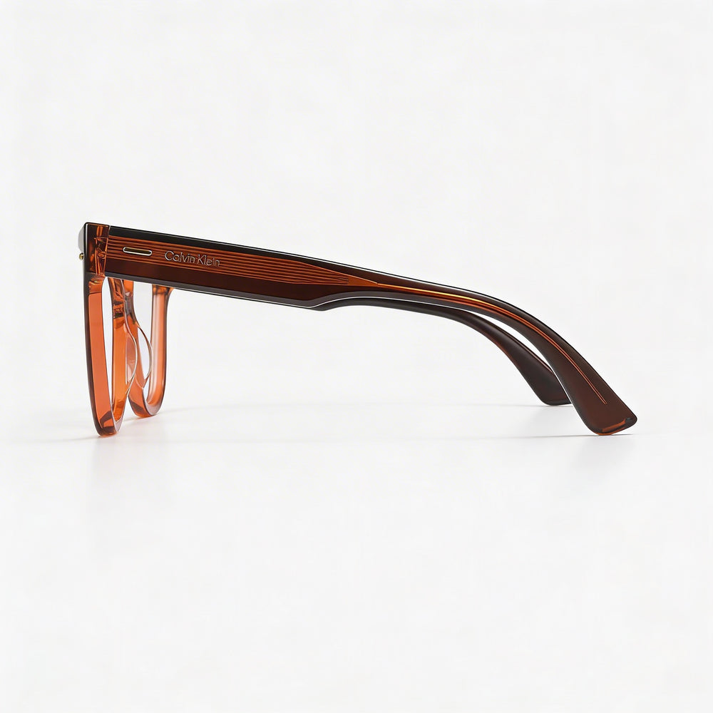 Gafas de sol Calvin Klein Modern CK23543 para mujer, de acetato a rayas marrones, no polarizadas, 54 mm