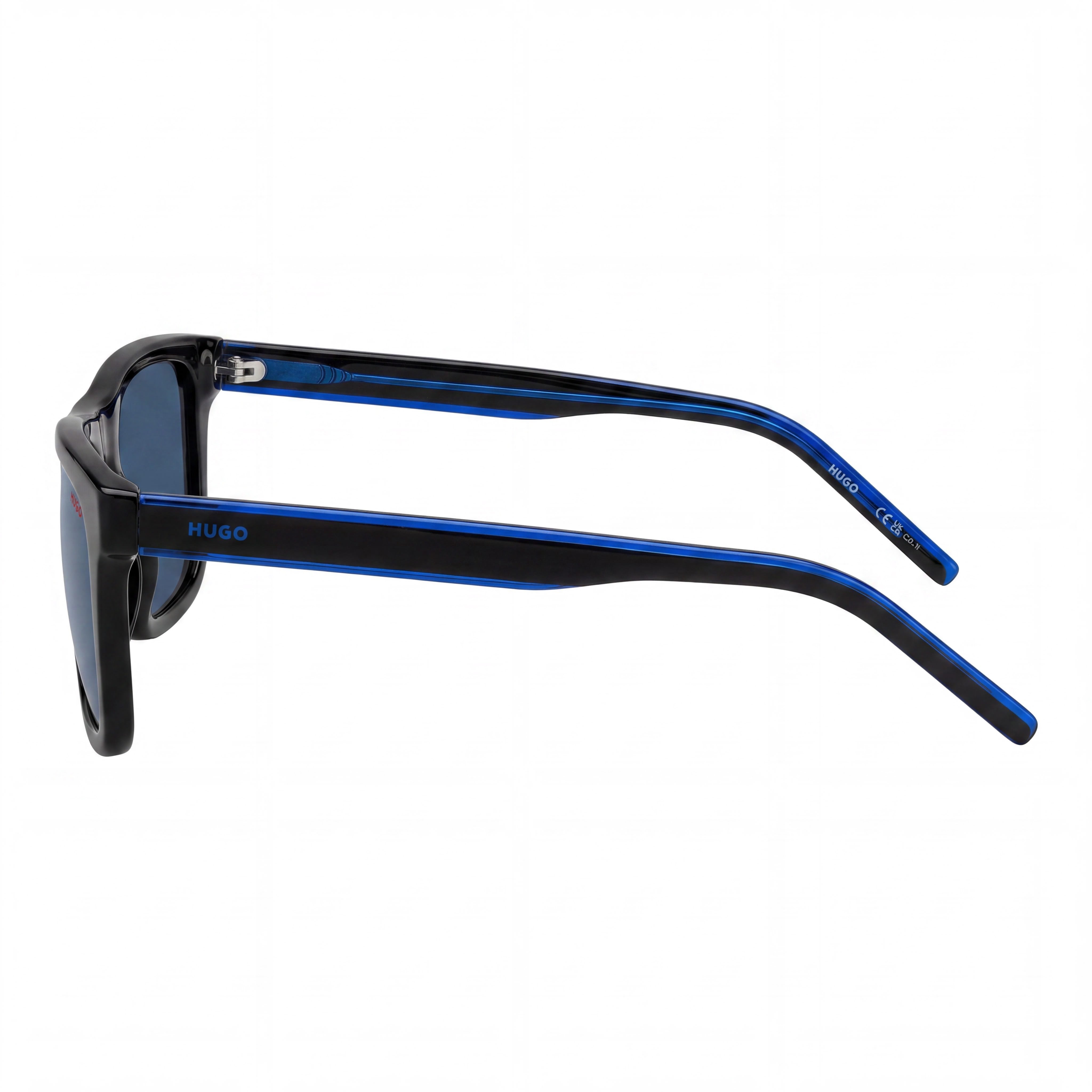 HUGO Casual Men's Eco Acetate Black Blue Non-Polarized Sunglasses 100% UV Protection 54mm, Photo 3