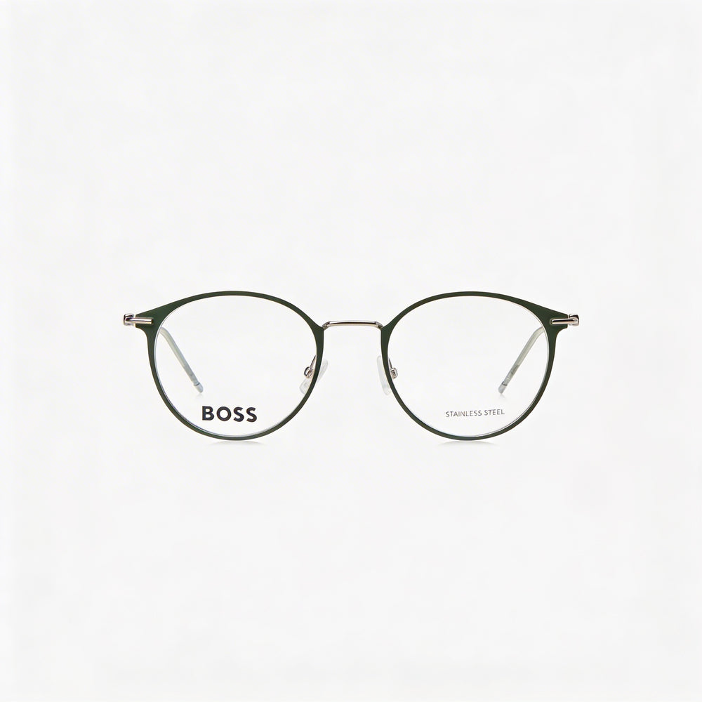 Gafas de sol Hugo Boss Systems Modern Unisex Verde Mate con Montura de Acero Aleado Ruth, Lentes de Policarbonato No Polarizadas de 50mm