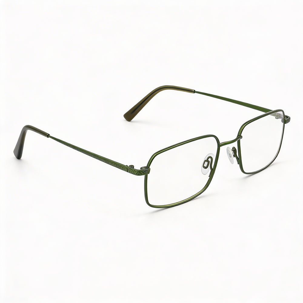 Gafas de acetato para hombre Flexon H6074 con montura satinada color oliva | Ancho de lente 52 mm | Ancho de puente 18 mm | Longitud de patilla 145 mm