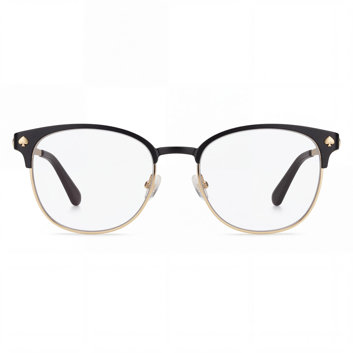 kate spade new york Gafas de Sol Casuales Rectangulares para Mujer, Montura Semi al Aire de Acero Inoxidable Negro, Lente No Polarizada de Policarbonato Negro 51mm, Photo 2