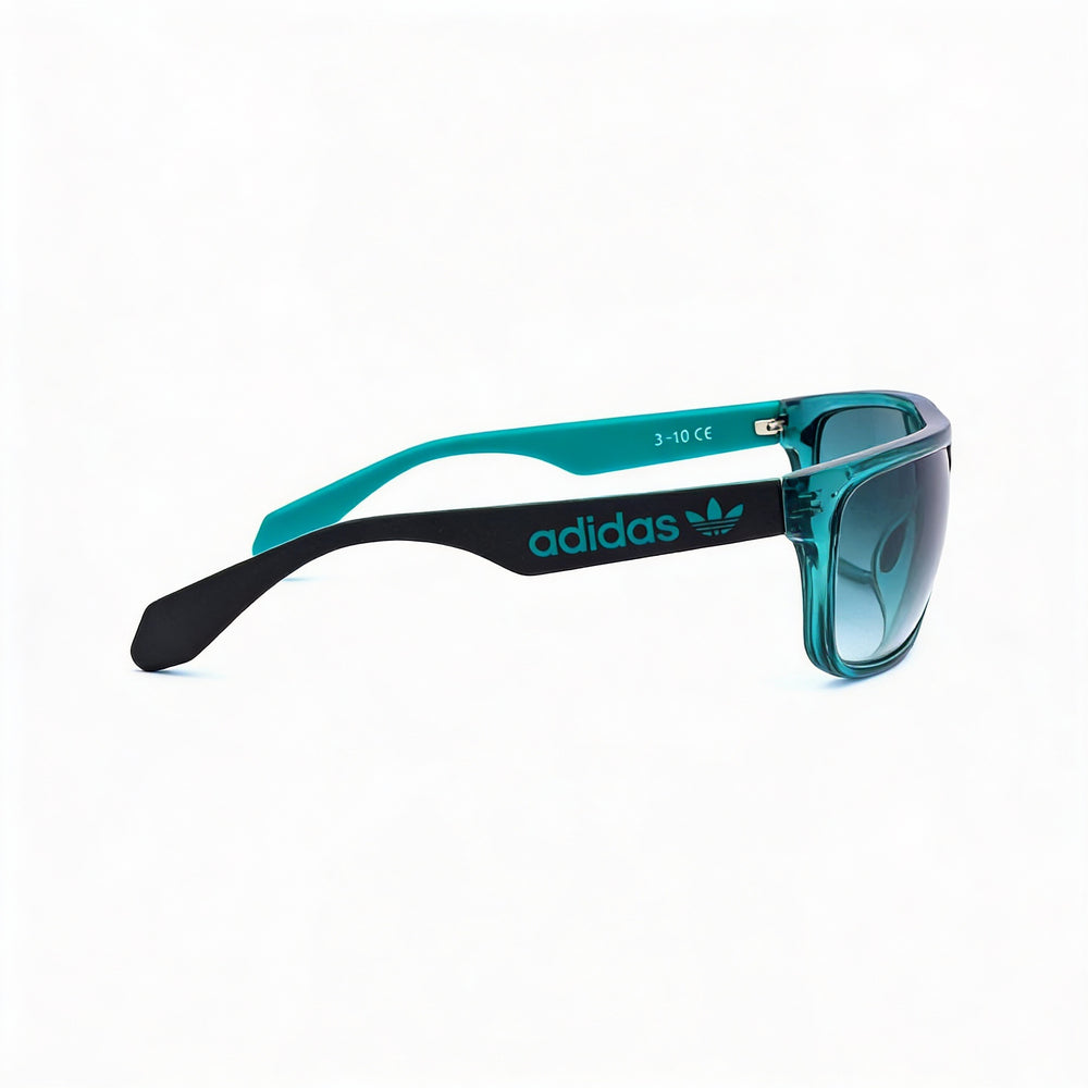 Gafas de sol modernas adidas Originals para hombre con montura de acetato multicolor y lentes de plástico con degradado azul