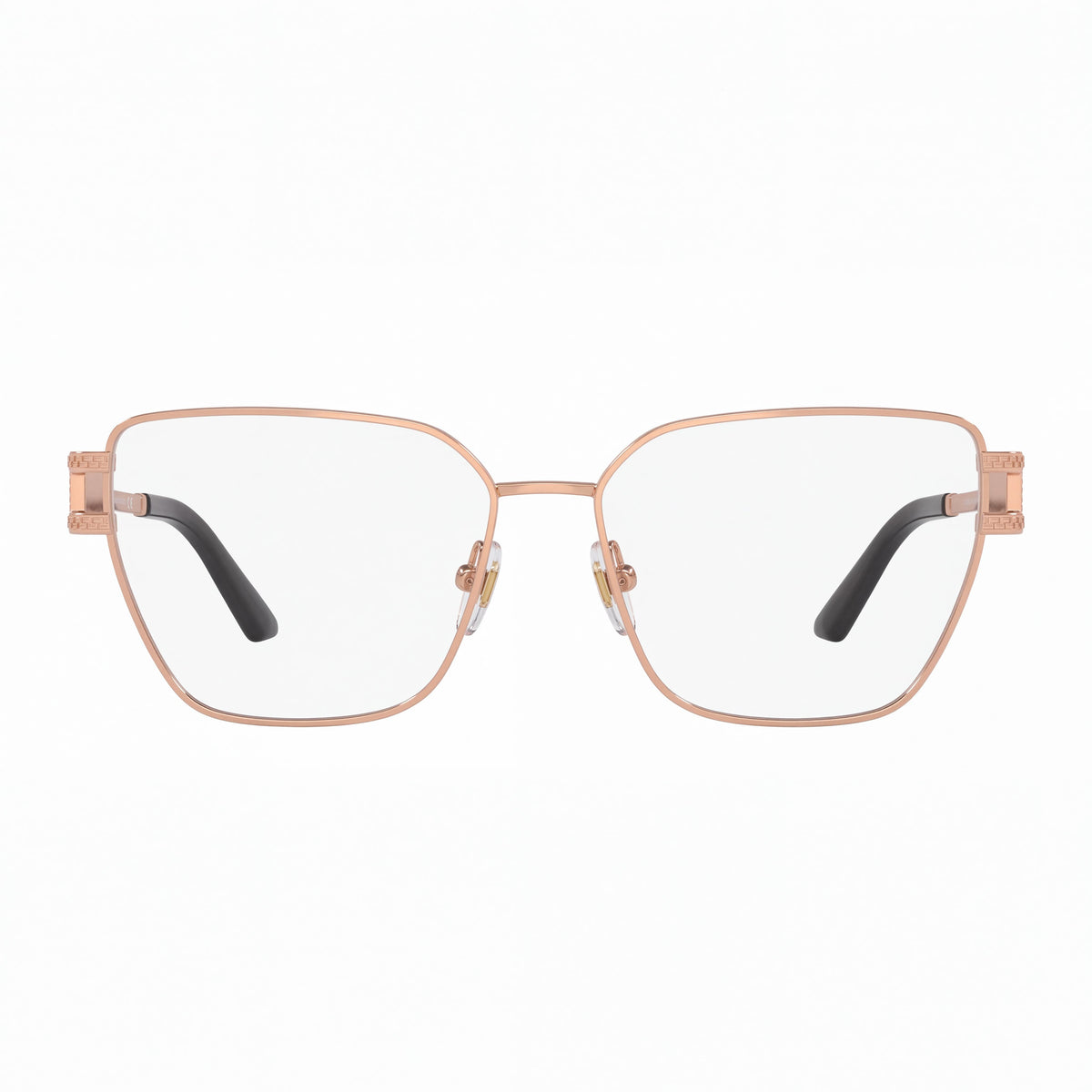 Versace Ve 1301 Women's Rose Gold Stainless Steel Frame Clear Polycarbonate Lenses 57mm, Photo 2