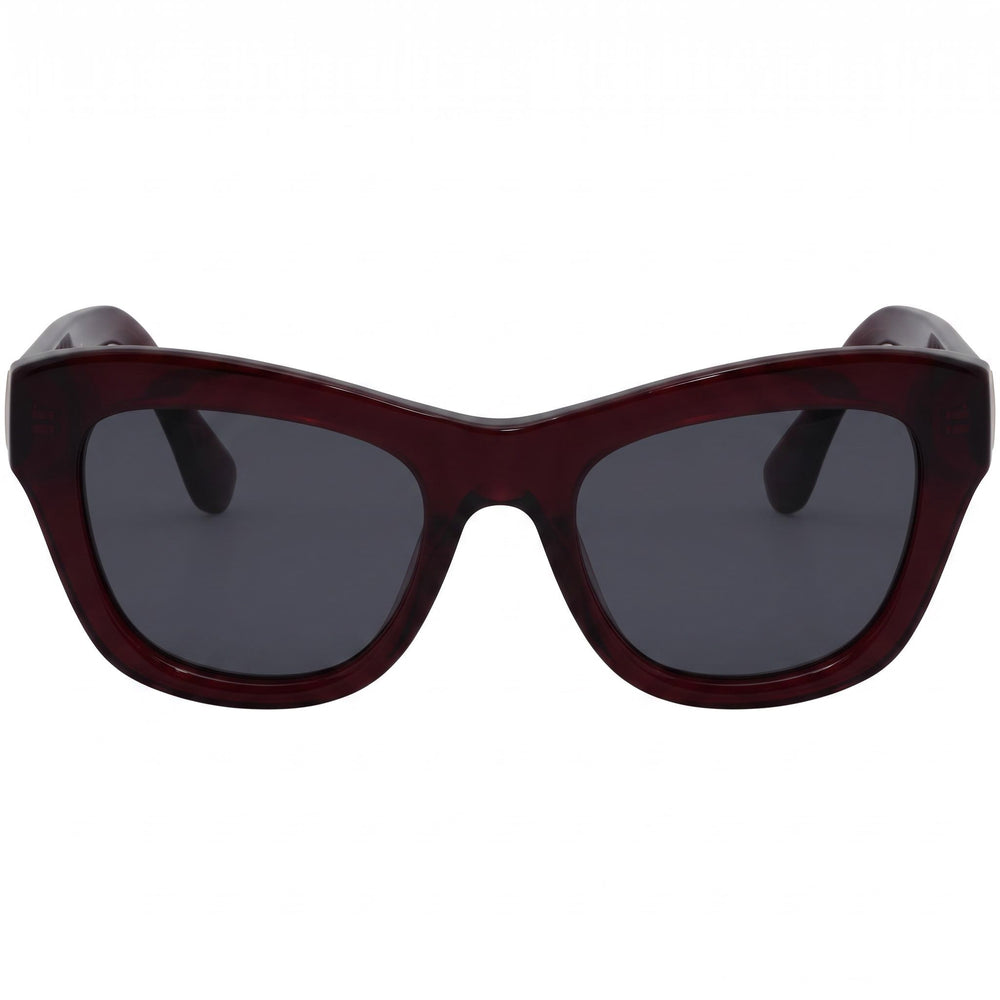 Gafas de sol polarizadas BURBERRY Classic unisex, armazón de acetato ojo de gato, rojo gris oscuro, protección UV, 51 mm