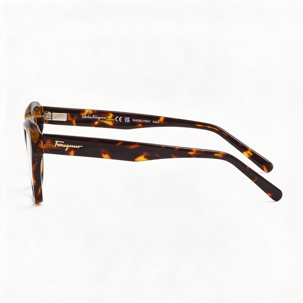 Gafas Ópticas Ferragamo SF2951 de Mujer con Montura de Plástico Cat Eye, Carey Oscuro 53mm