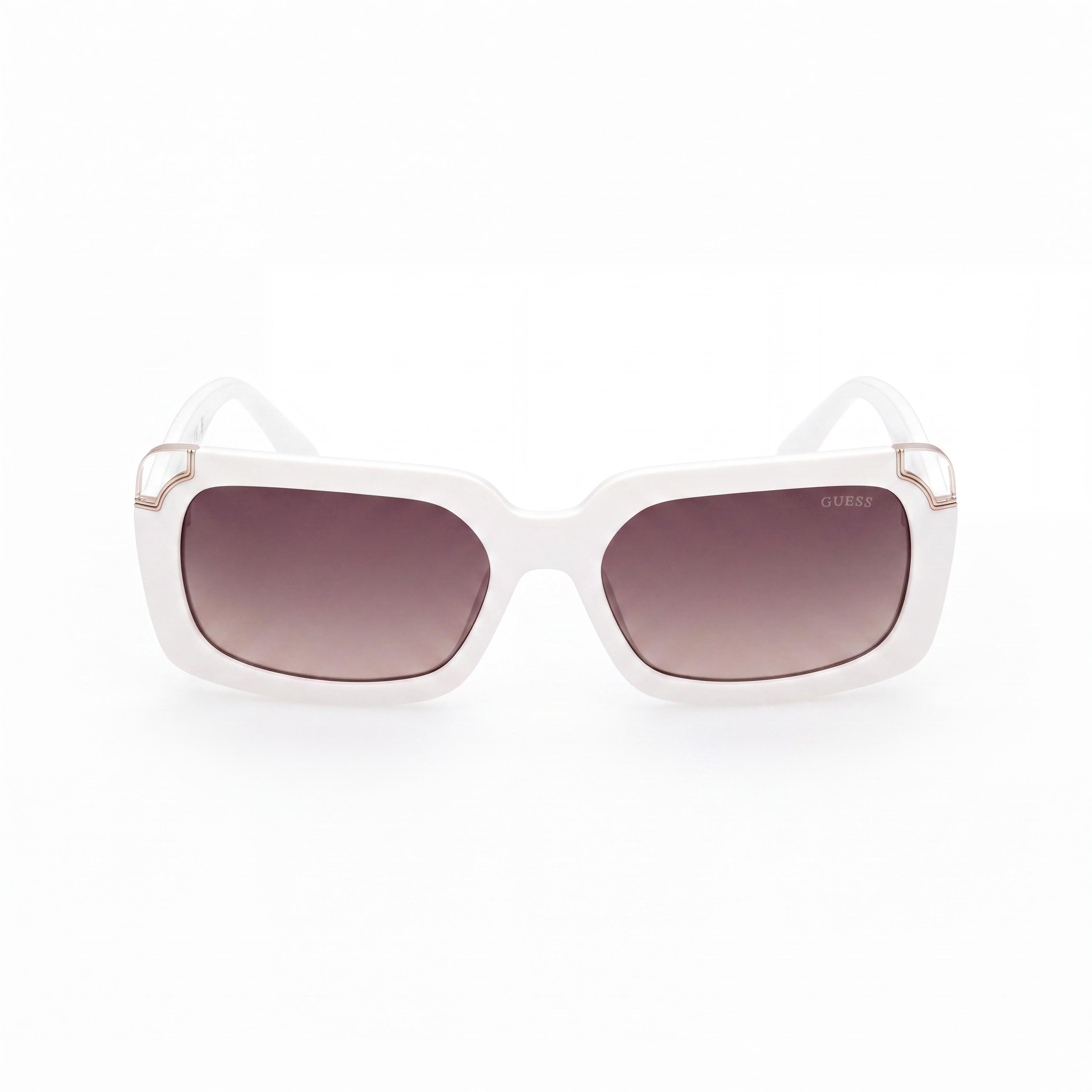GUESS Women's Square UV400 Protective Sunglasses, Multicoloured Injected Frame, Gradient Brown Lenses 59mm, Photo 2