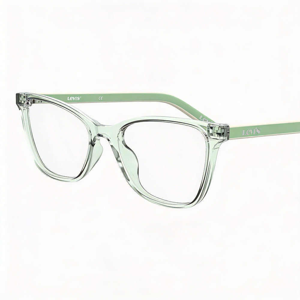 Gafas graduadas Levi's Lv 1022 para mujer, montura de plástico verde, ancho de lente: 52 mm