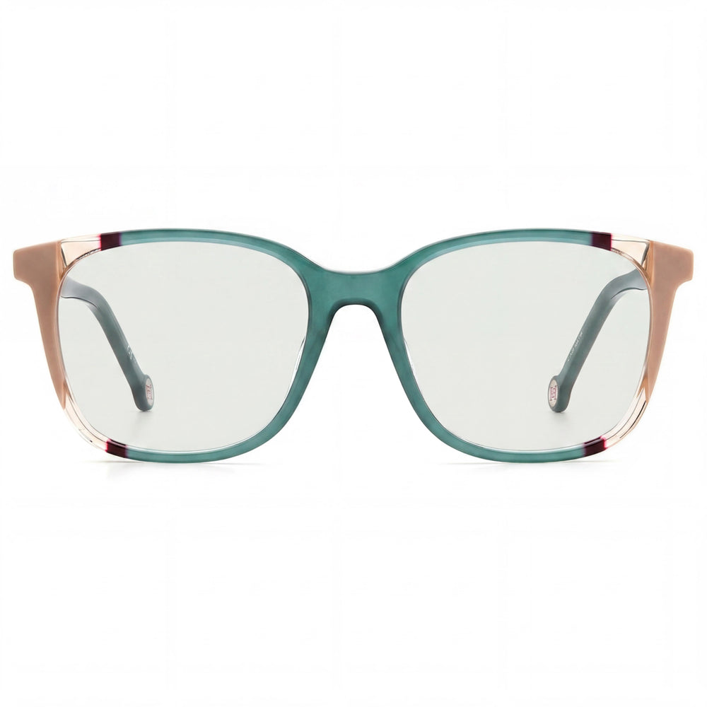 Carolina Herrera Women's Modern Acetate Teal Brown Non-Polarized Polycarbonate Lenses Sunglasses 52mm