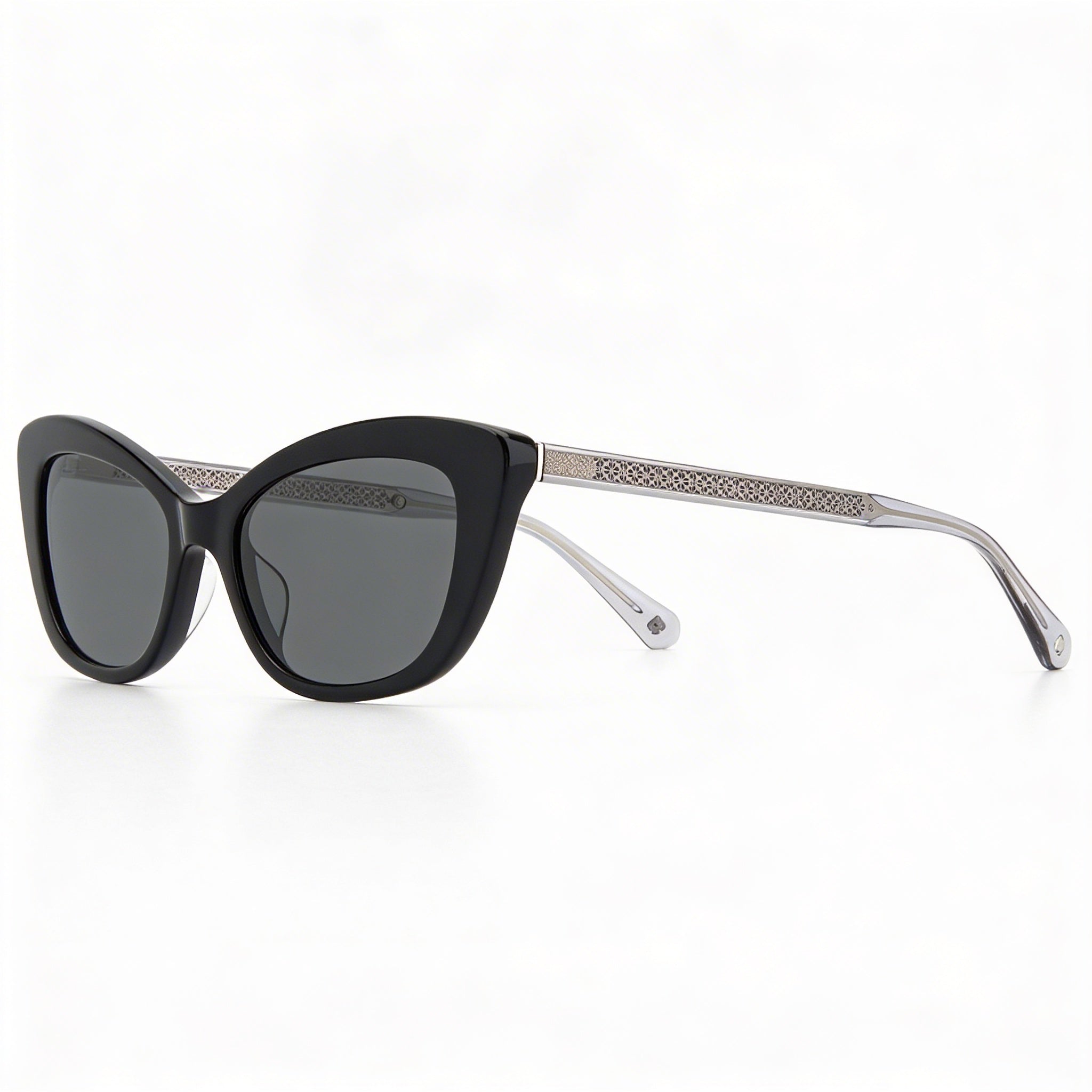 kate spade new york Modern Cat Eye Unisex Black Grey Plastic Black Lens 100% UV Protection 54mm, Photo 1