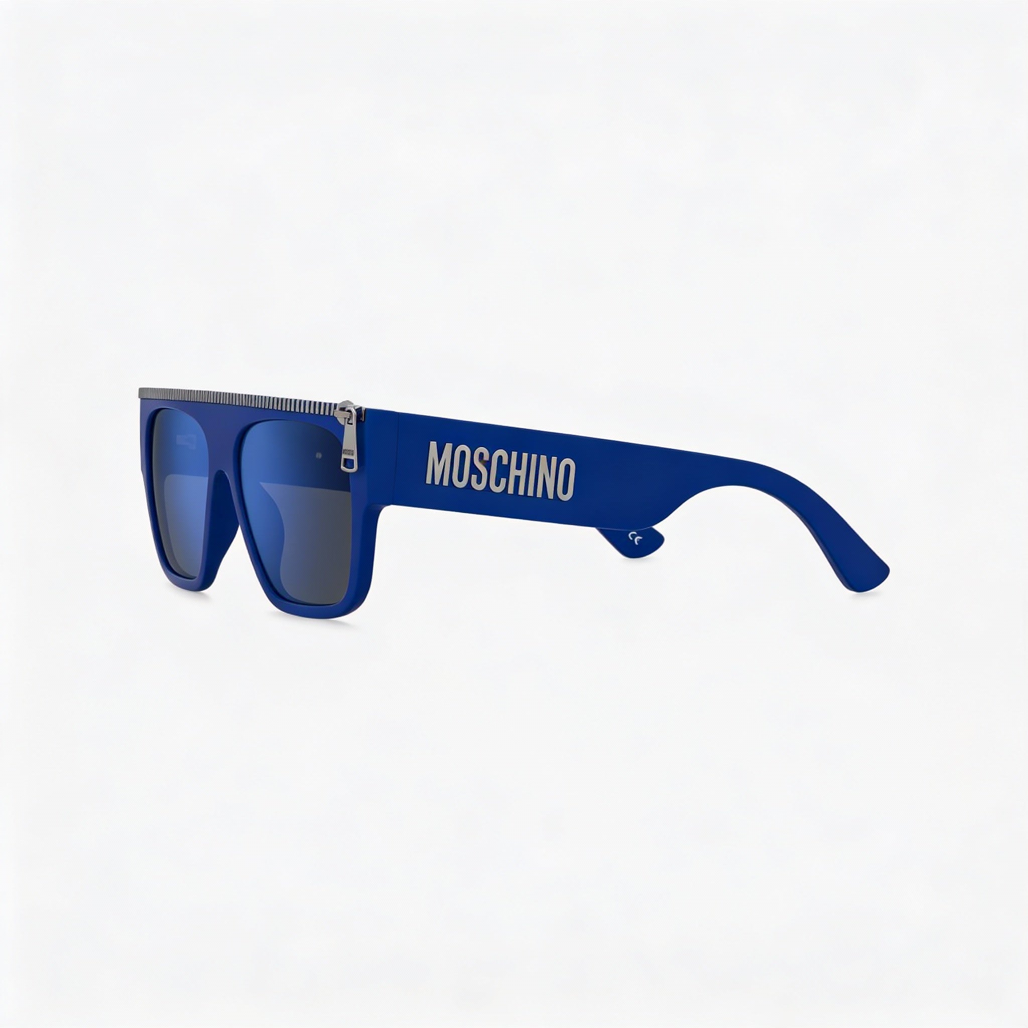 Moschino Casual Men's Blue Polyamide Non-Polarized Sunglasses Blue Sky Mirror 56-16-145, Photo 2