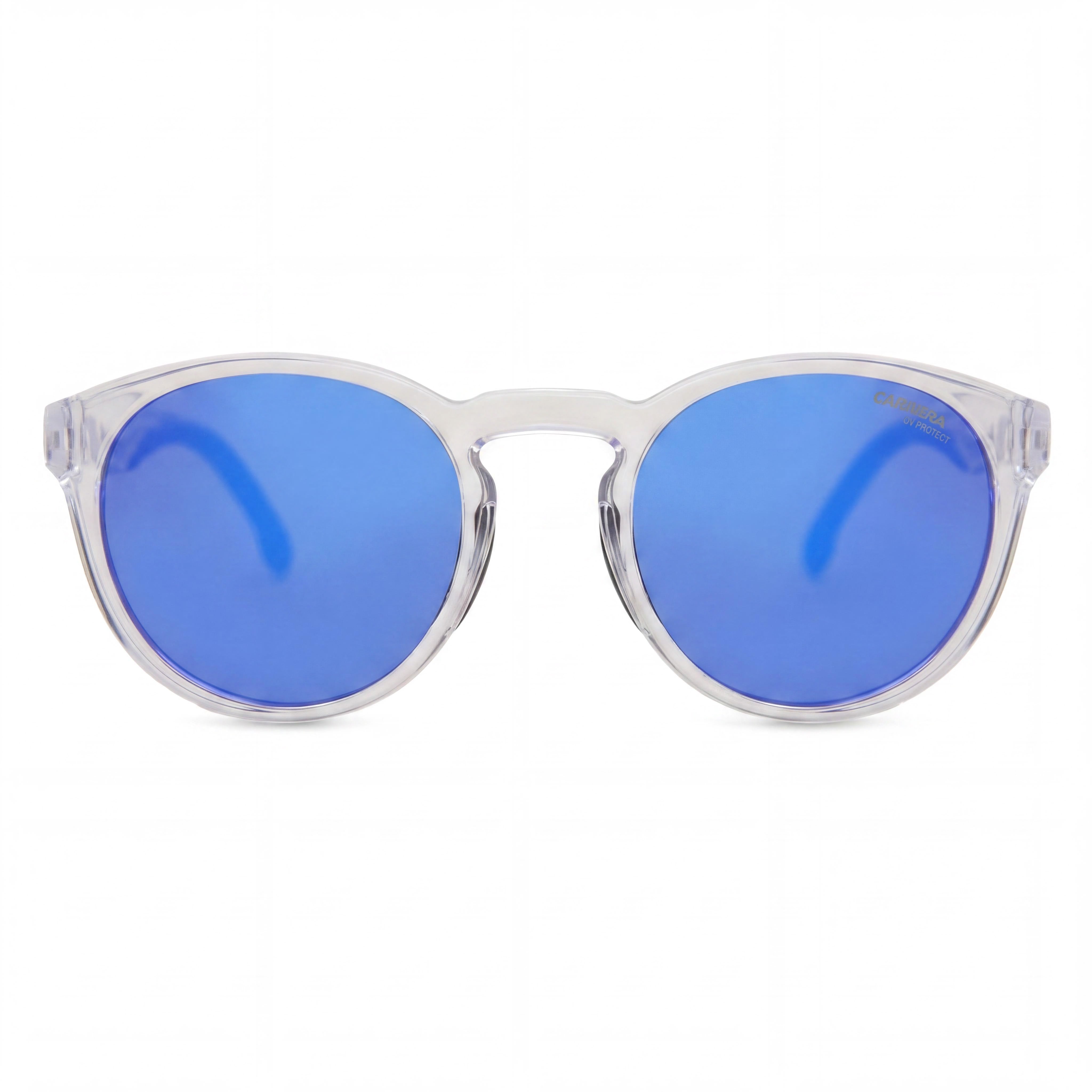 Gafas de sol Carrera 8056/S unisex con montura de propionato blanco transparente, multicapa azul, protección 100 % UV, 51 mm, Photo 2