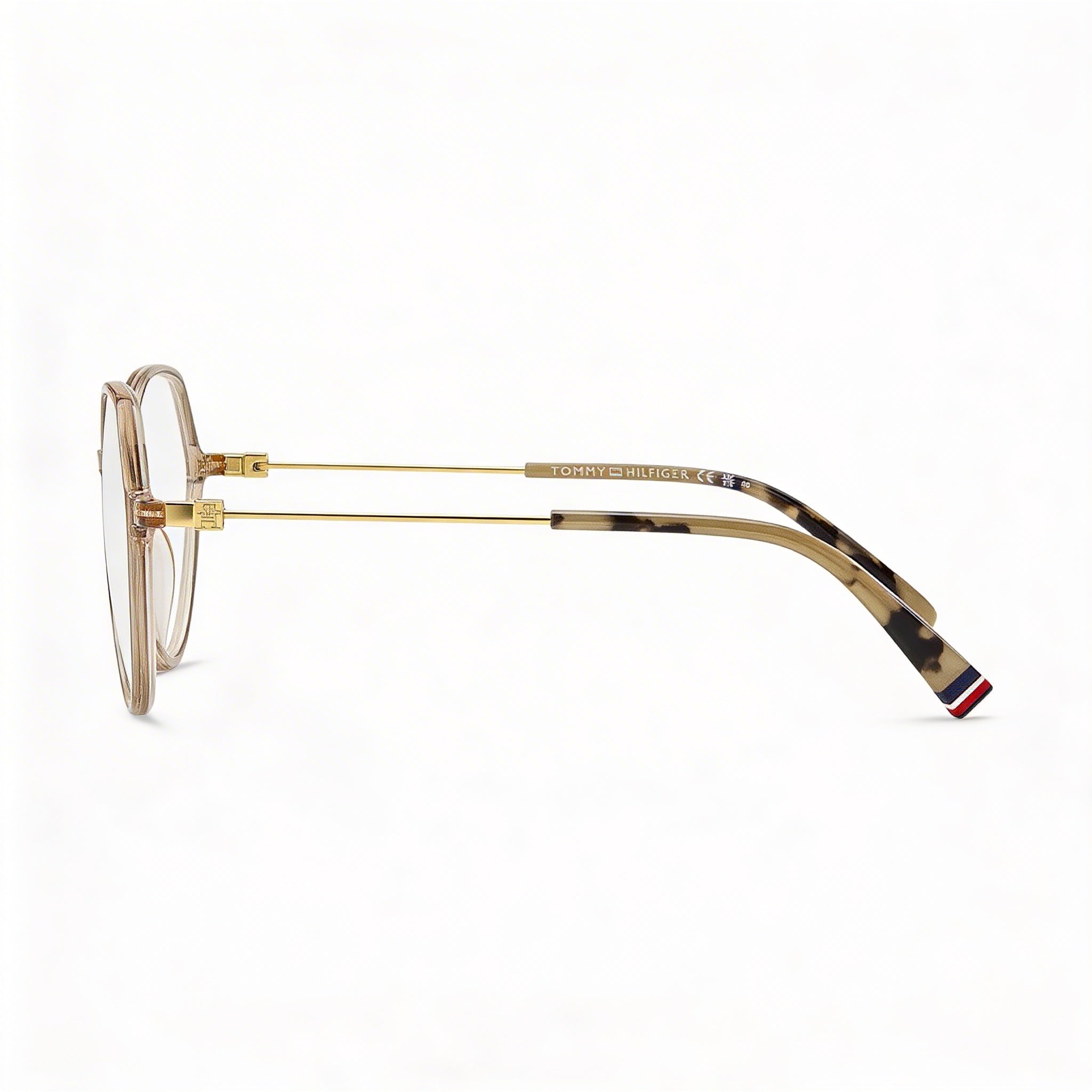 Gafas de sol Tommy Hilfiger ROUND GEOMETRICAL para mujer con lentes transparentes de poliamida color piel 54-16-140, Photo 3