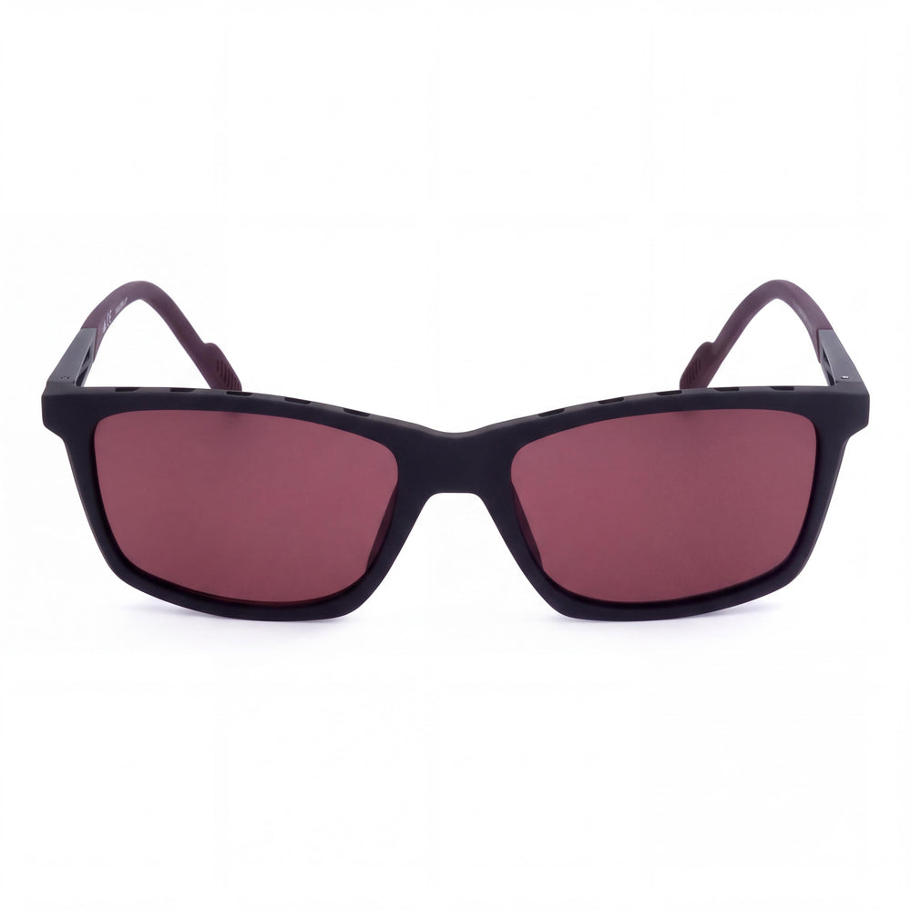 adidas Men's Casual Injected Matte Black Bordeaux Lens UV Protection Sunglasses 56-18-145