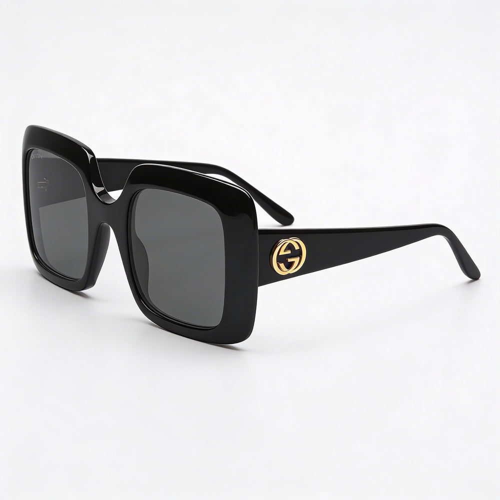 Gucci Gg0896s Women's Black Plastic Frame, Grey Lens UV Protection Sunglasses, Size 52mm