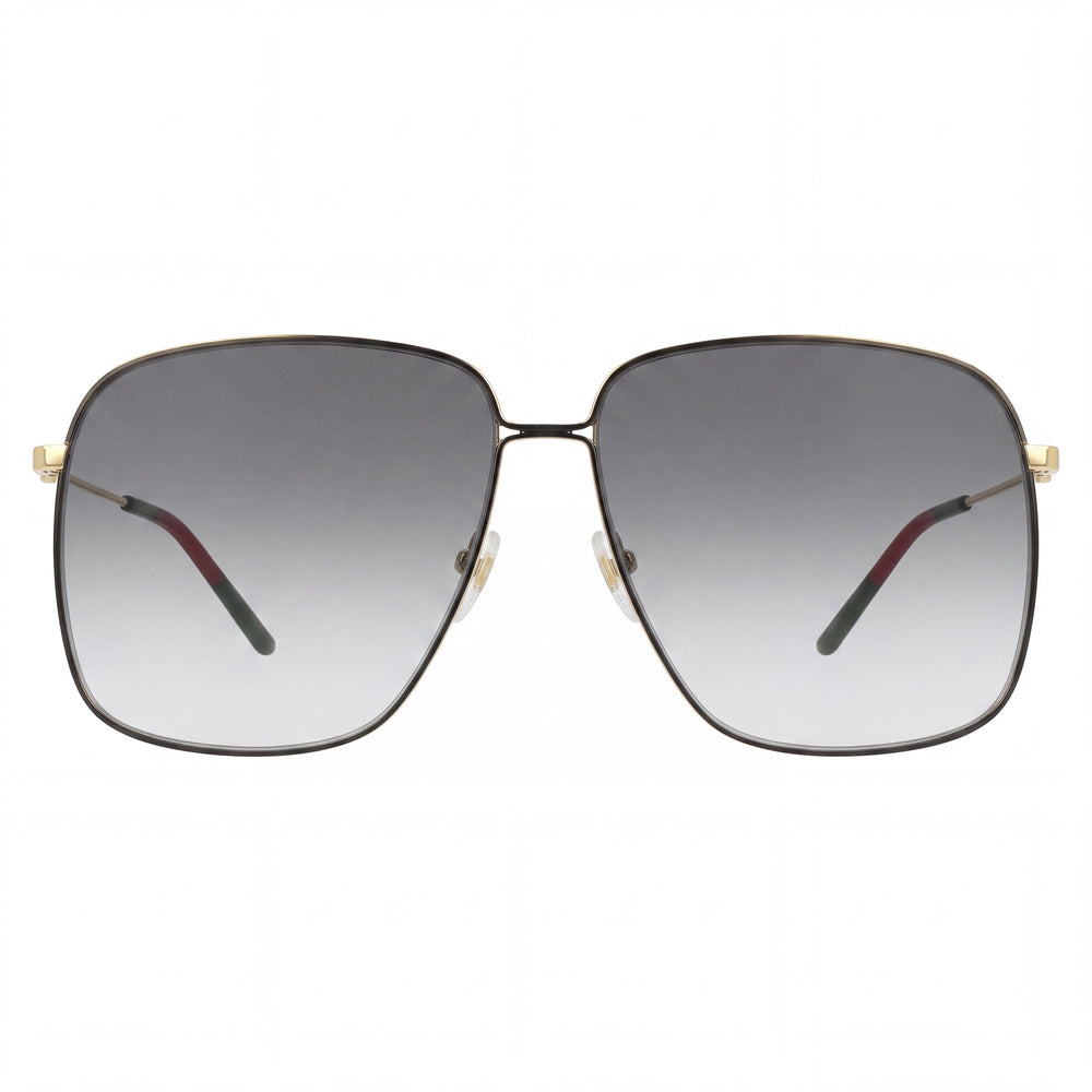 Gucci GG0394S-001 Women's Gold Grey Metal Grey Gradient 100% UV Protection Sunglasses 61mm