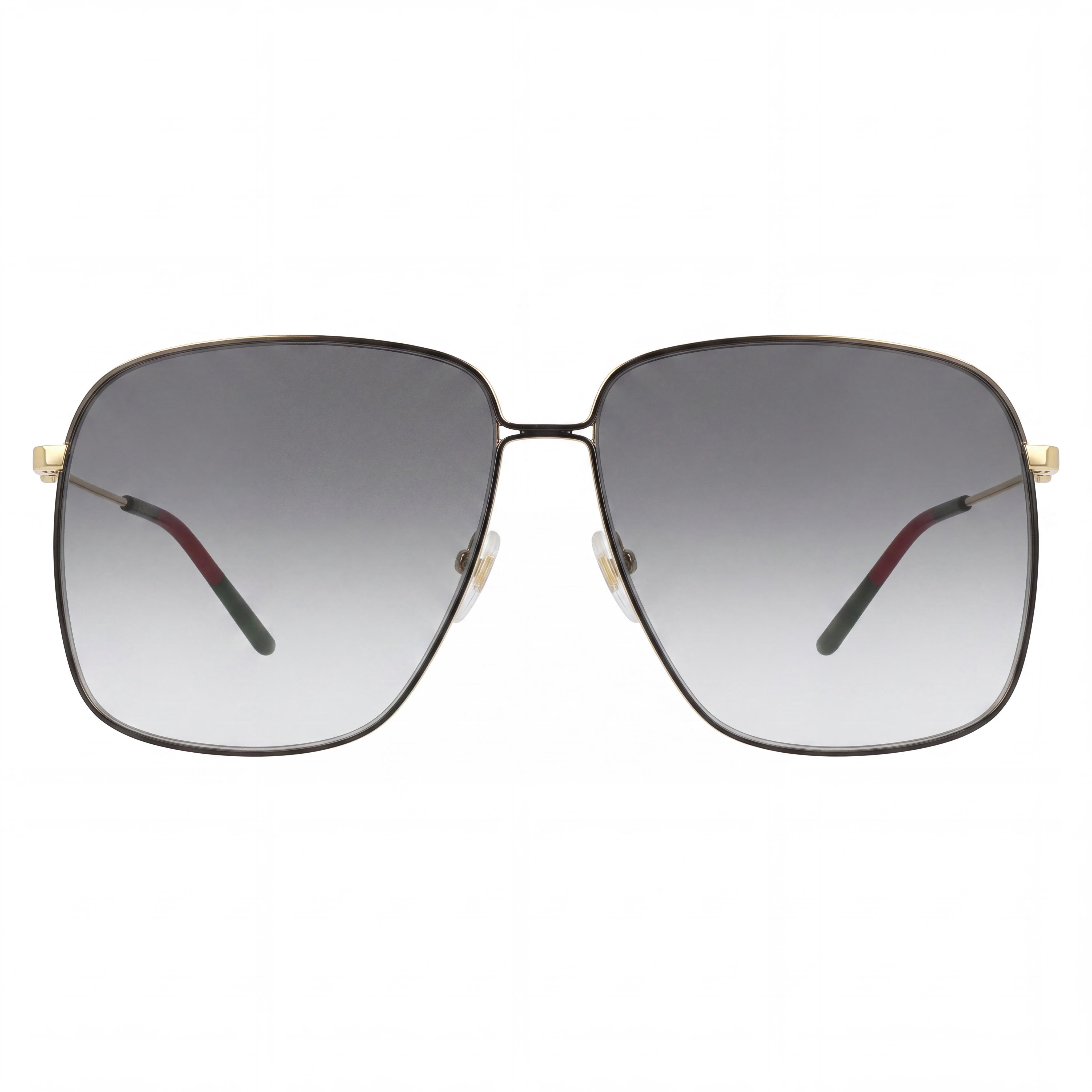 Gucci GG0394S-001 Women's Gold Grey Metal Grey Gradient 100% UV Protection Sunglasses 61mm, Photo 2