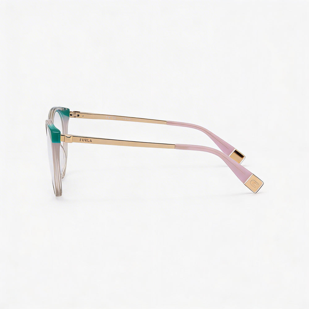 Furla Casual VFU722V Women's Acetate Eyeglass Frame, Antique Pink, 53mm