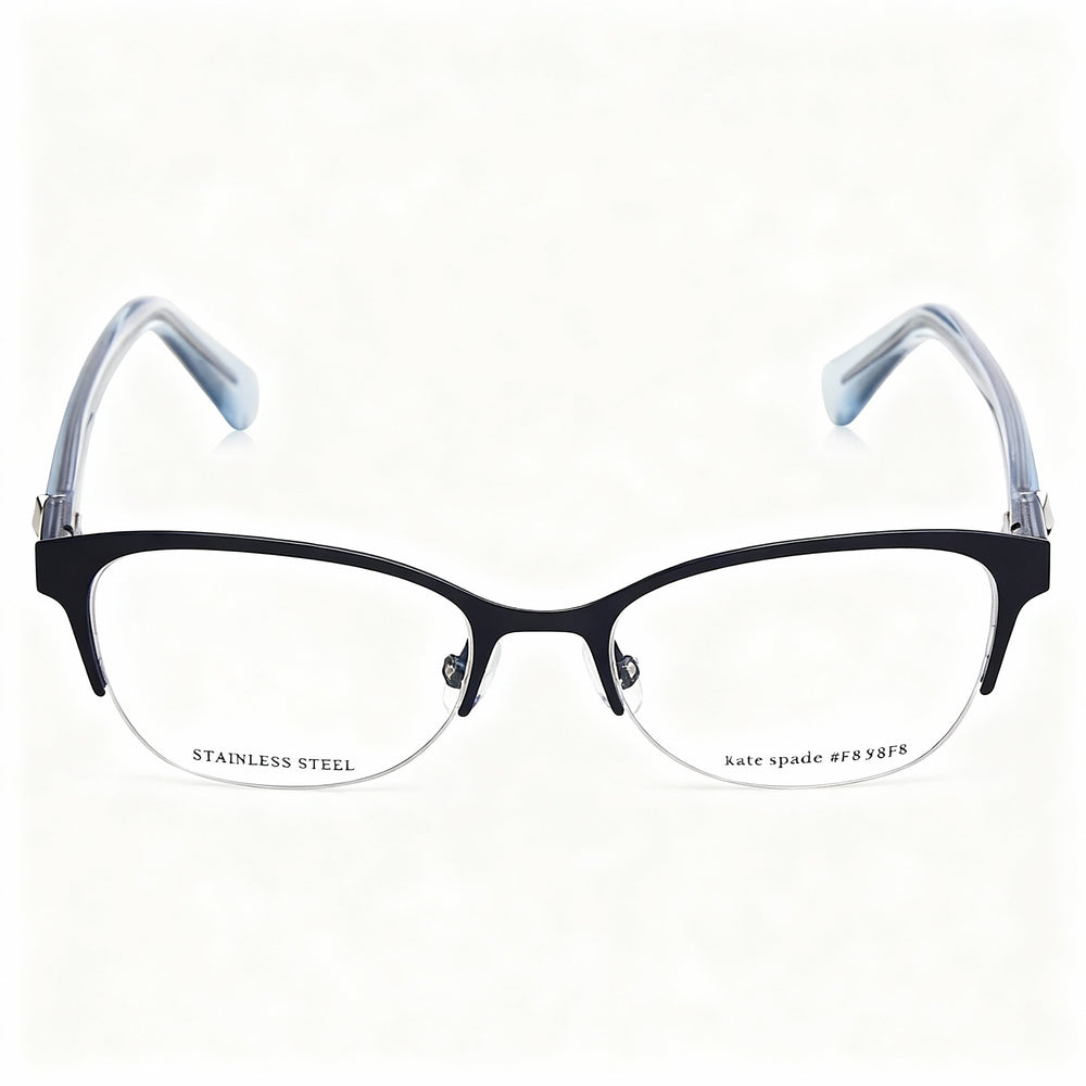 Gafas de sol Kate Spade New York Ferrara para mujer, de acero inoxidable, color azul, sin polarizar, de 51 mm