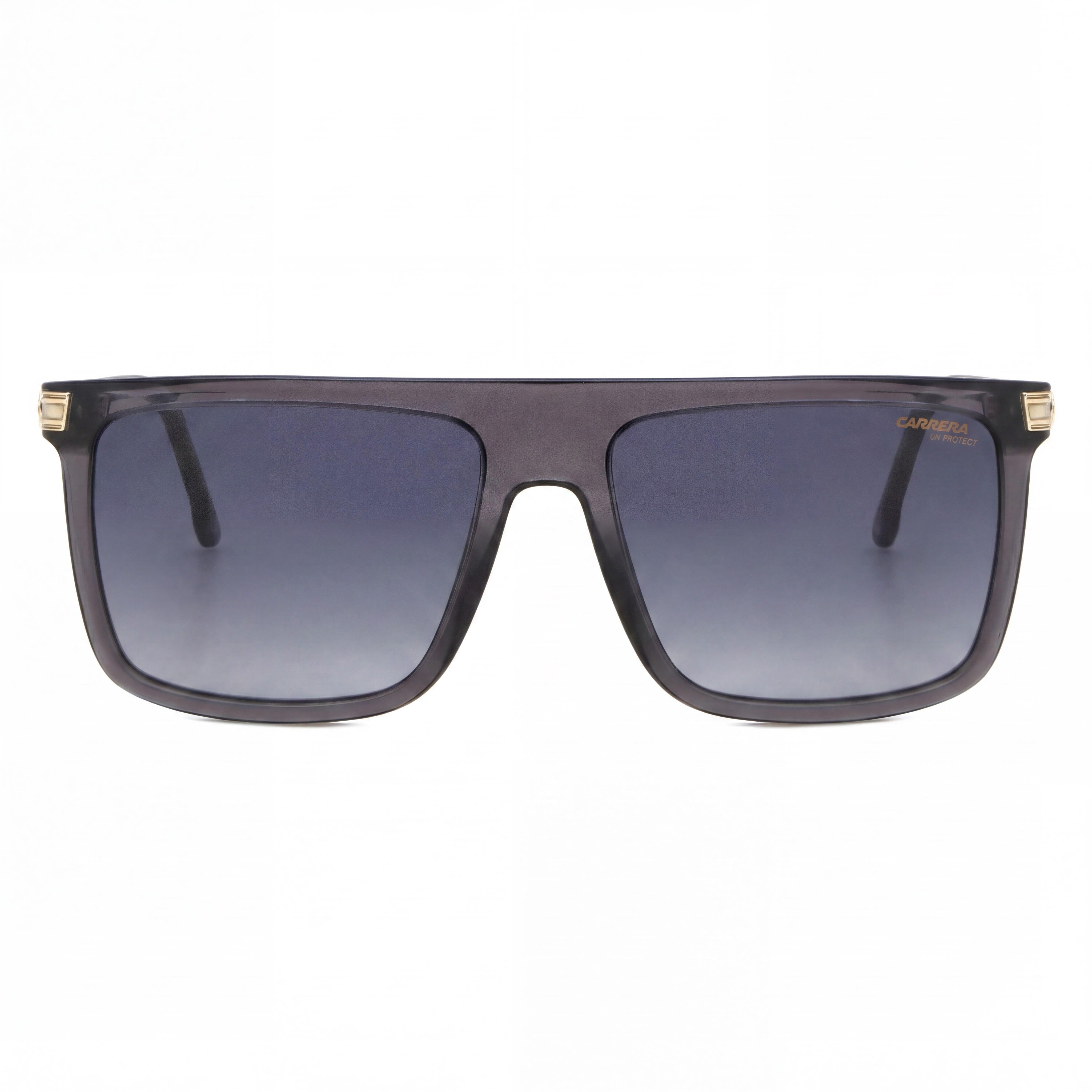 Gafas de sol Carrera Contemporary unisex con montura de plástico gris transparente, color gris degradado, sin polarizar, con protección UV, aptas para prescripción médica, 58 mm, Photo 2