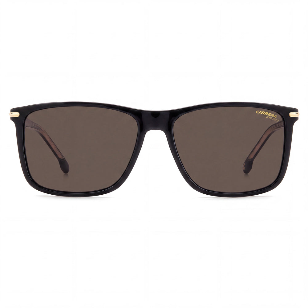 Carrera Ca 298/S/Us Gafas de Sol Rectangulares Plegables Flexibles de Nailon Negro No Polarizadas para Hombre 57mm