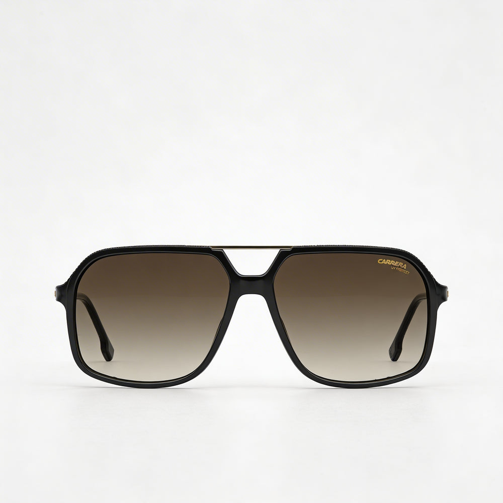 Carrera CARRERA 229/S Unisex Black Brown Shaded Pilot Polycarbonate UV 400 Sunglasses 59mm