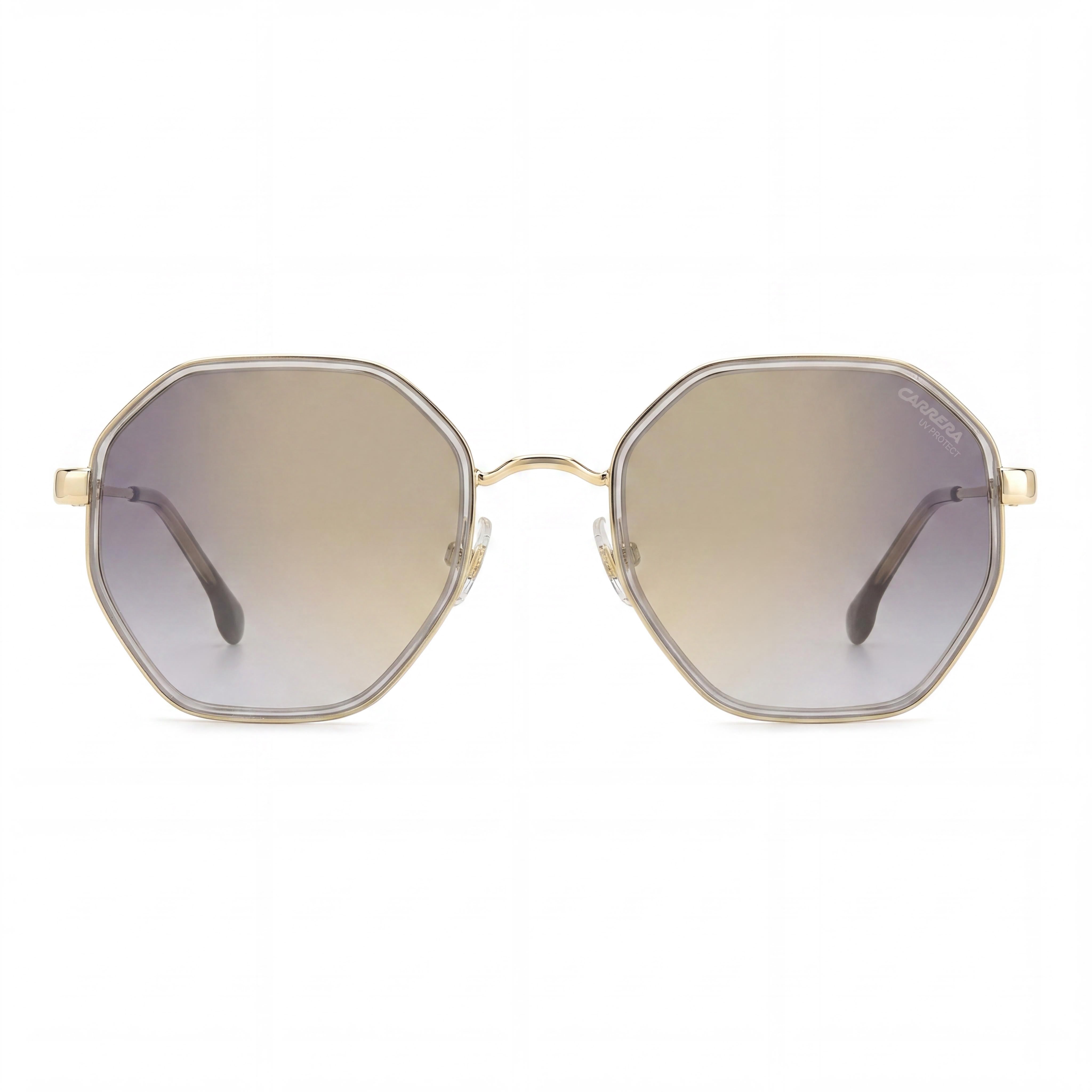 Gafas de sol unisex casuales Carrera 3029/S de metal gris no polarizadas, lentes espejo dorado degradado gris, 53 mm, 100% protección UV, Photo 2