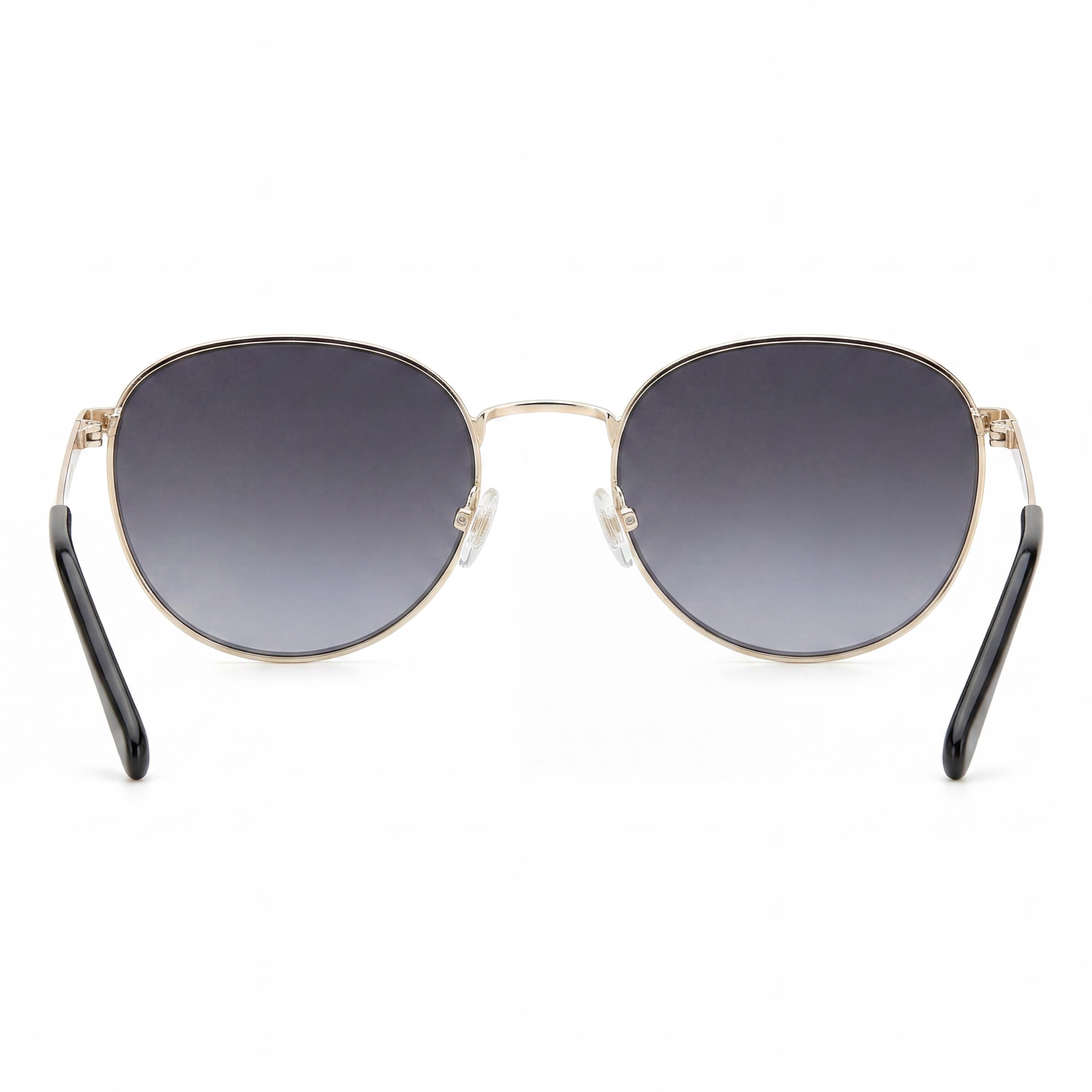 Fossil Fos 2129/G/S Women's Light Gold Metal Frame, Gradient Dark Grey Lenses, 52mm UV Protection Sunglasses, Photo 2