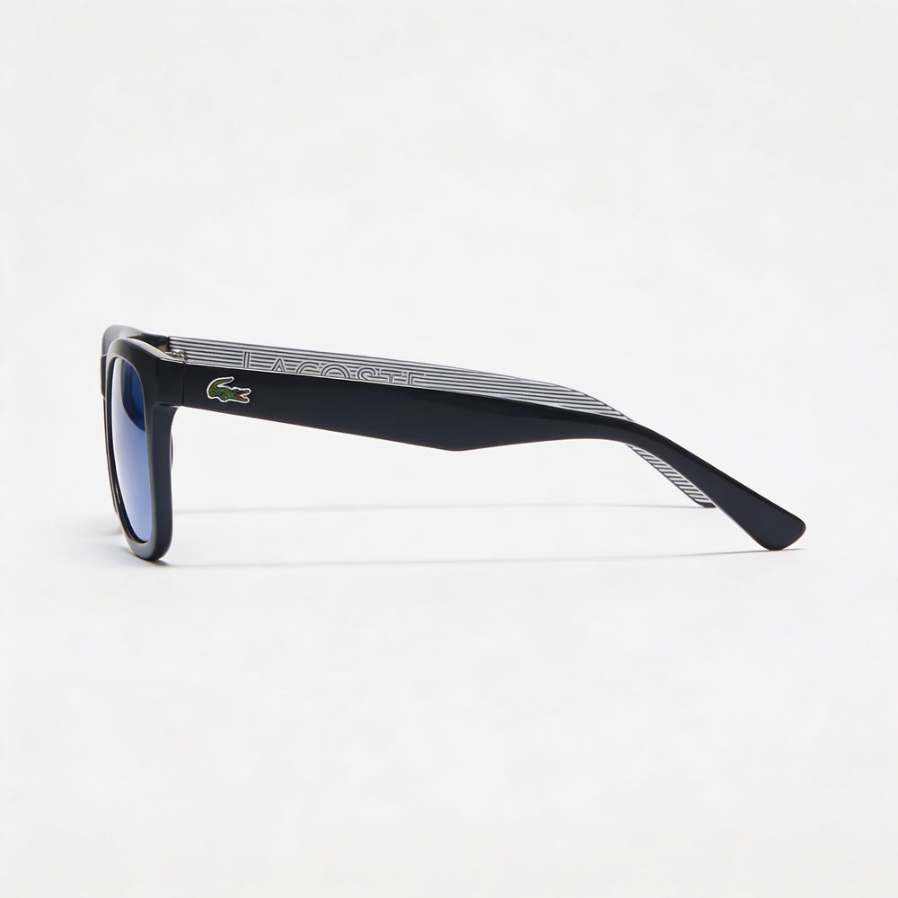Lacoste Classic Unisex Matte Blue Plastic Anti-Reflective Mirrored UV Protection Sunglasses 53-20-140