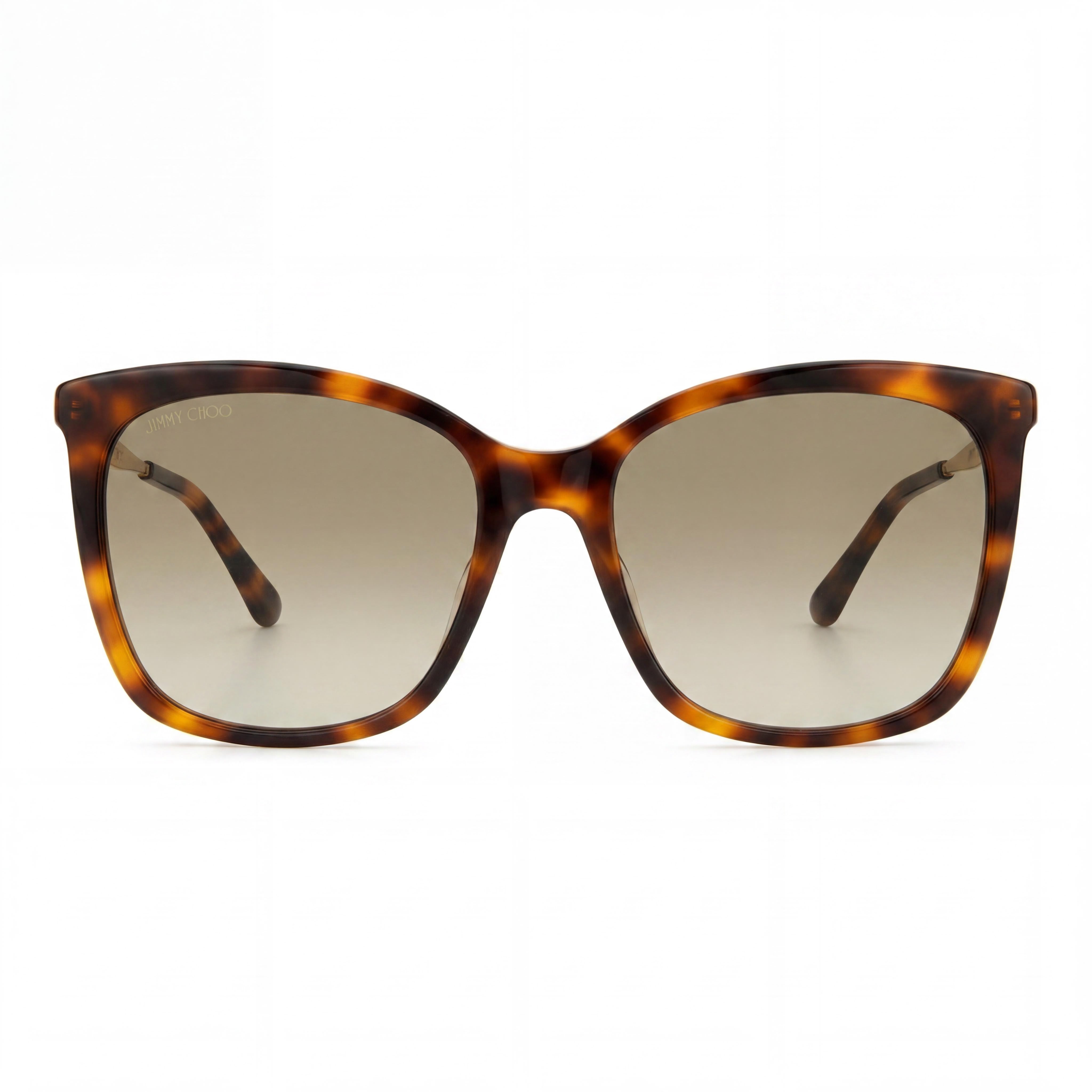 Jimmy Choo NEREA/G/S Gafas de sol de mariposa para mujer con montura de acetato havana, lentes degradadas marrones, 100% protección UV, 57mm, Photo 2