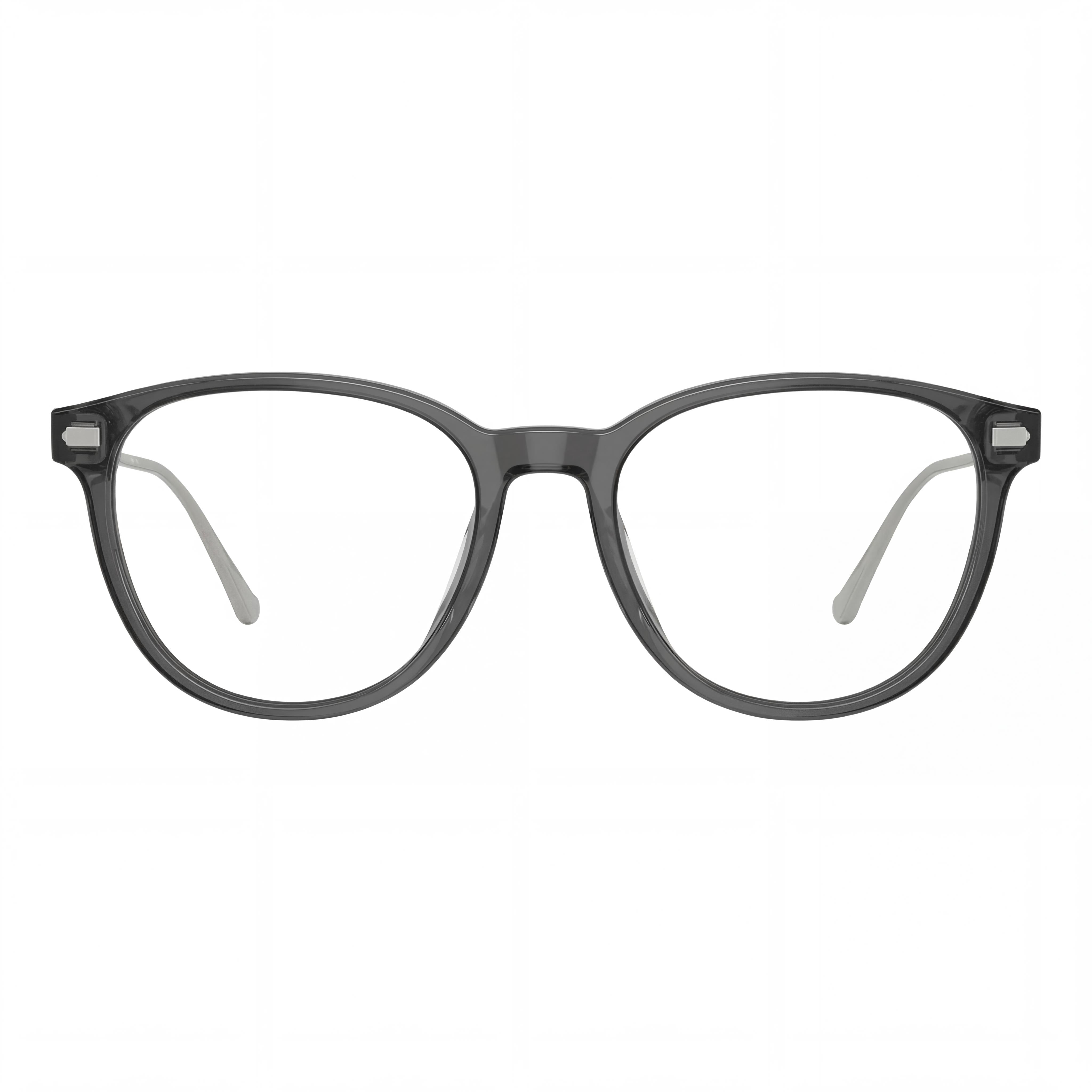 Armazones de gafas ópticas de plástico gris transparente redondas para hombre Coach Hc6265u Universal Fit 52-18-145, Photo 2