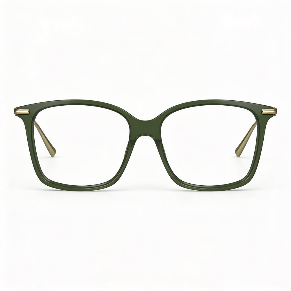 Montura de Gafas Salvatore Ferragamo Sf2992 para Hombre de Acetato Transparente Caqui 53mm