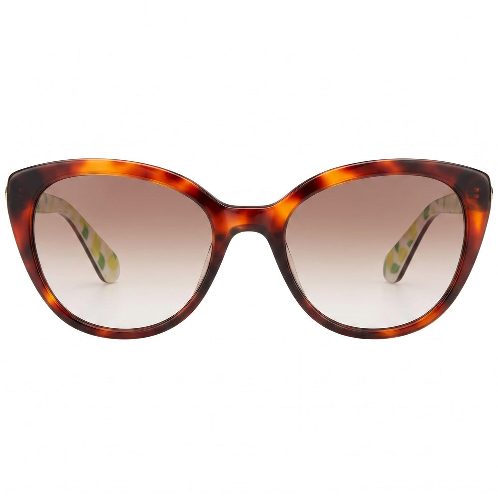 Gafas de sol casuales Kate Spade New York de acetato con estampado habana en color beige marrón con protección UV y lentes de 55 mm para mujer