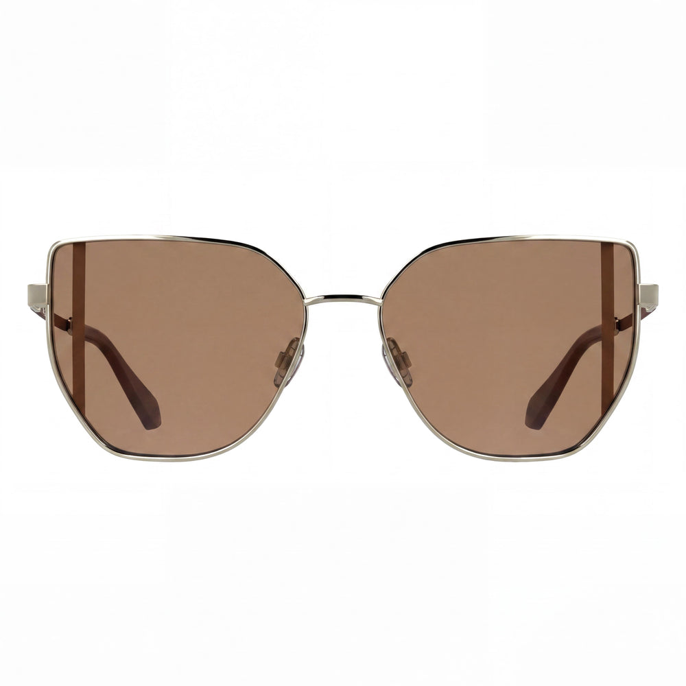 Calvin Klein Ckj25209s Women's Metal Frame Light Gold UV Protected Polycarbonate Sunglasses 57mm