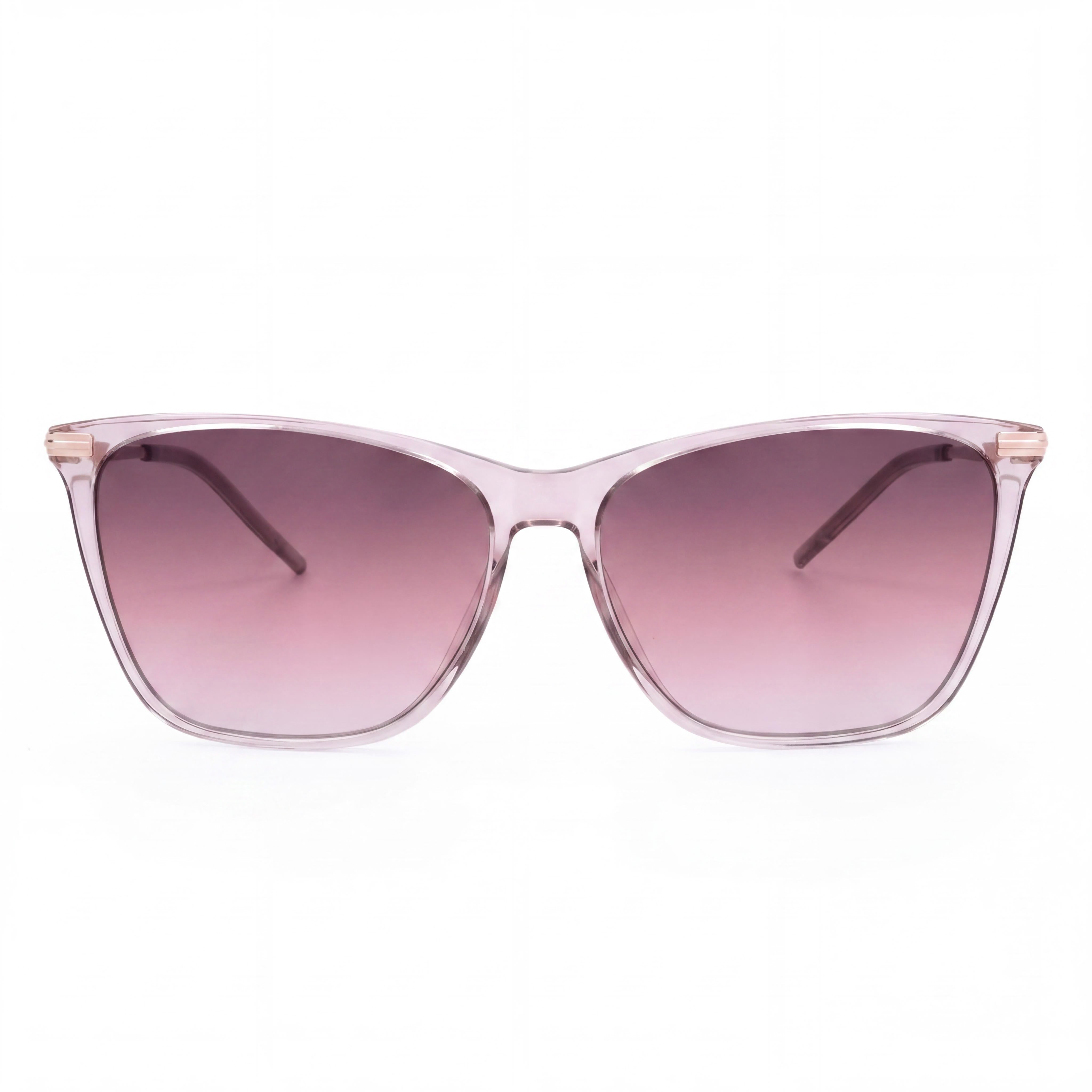 Hugo Boss Casual Women's Pink Gold Light Acetate Sunglasses, Burgundy Shaded Pink Lens, 100% UV Protection, 58mm, Photo 2