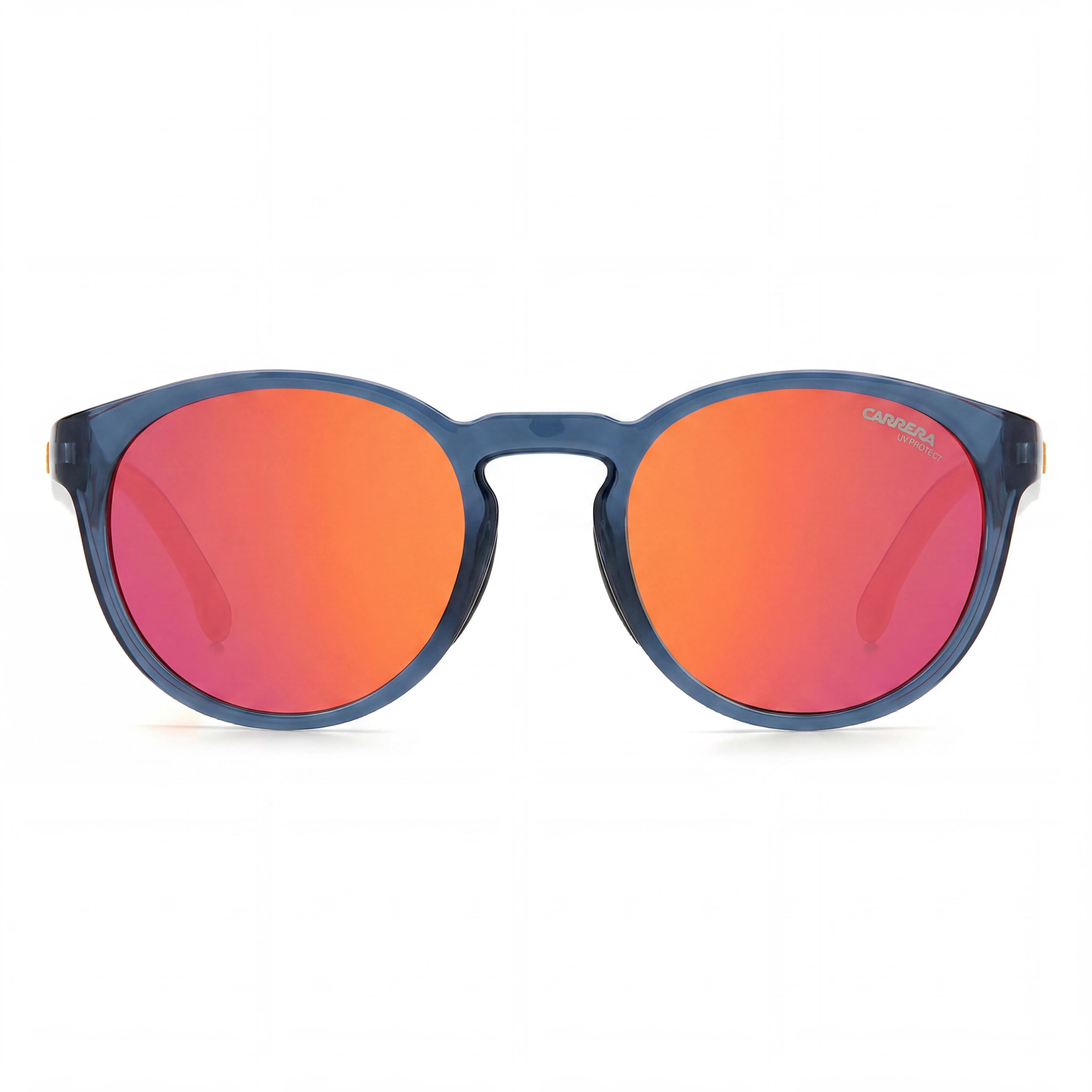 Carrera 8056/S Men's Blue Frame Mirror Fire Red Polycarbonate Non-Polarized Lenses UV Protected 51mm Sunglasses, Photo 2