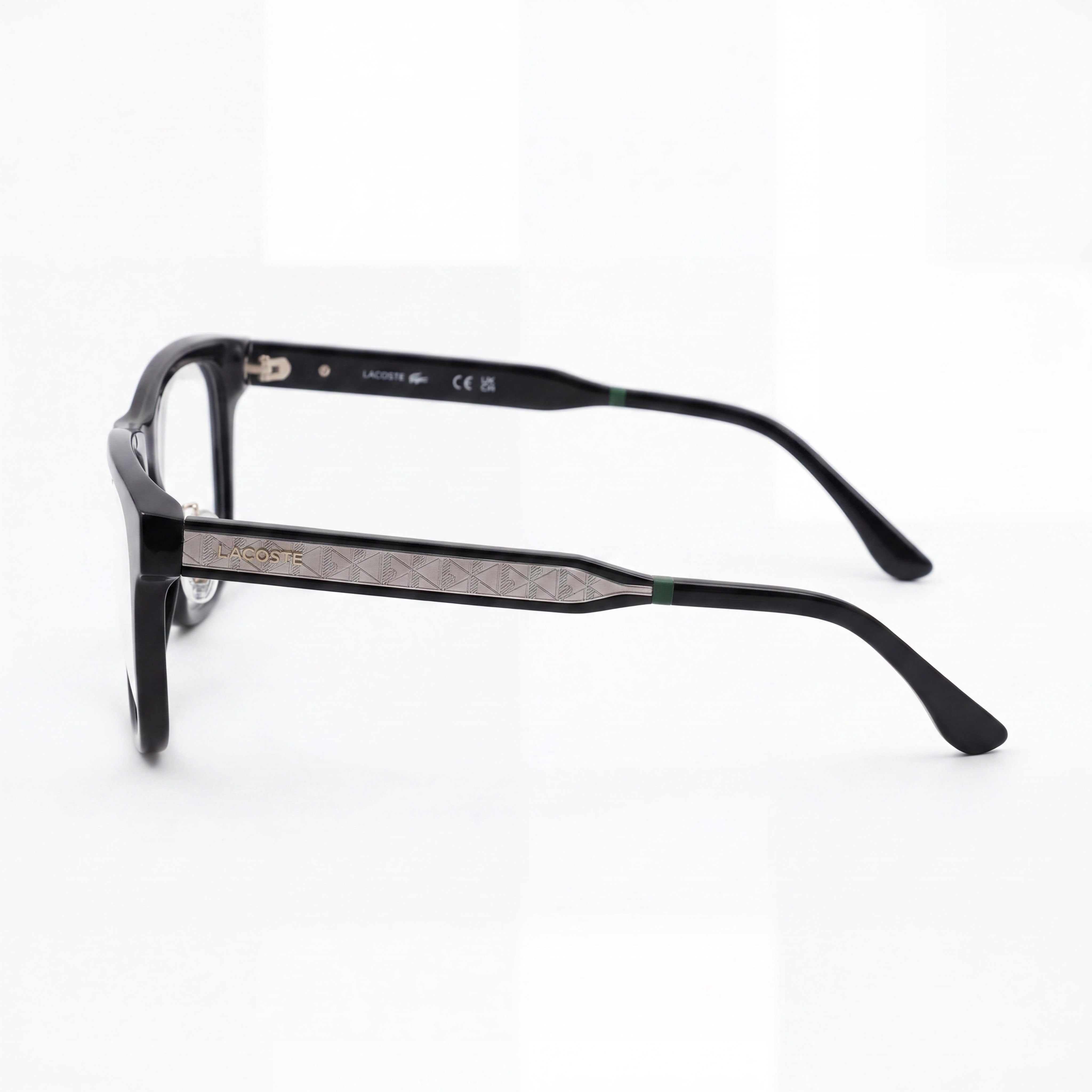 Lacoste L2994lb Unisex Eyeglasses with Black Acetate Frame and Clear Non- Polycarbonate Lenses 52mm, Photo 2