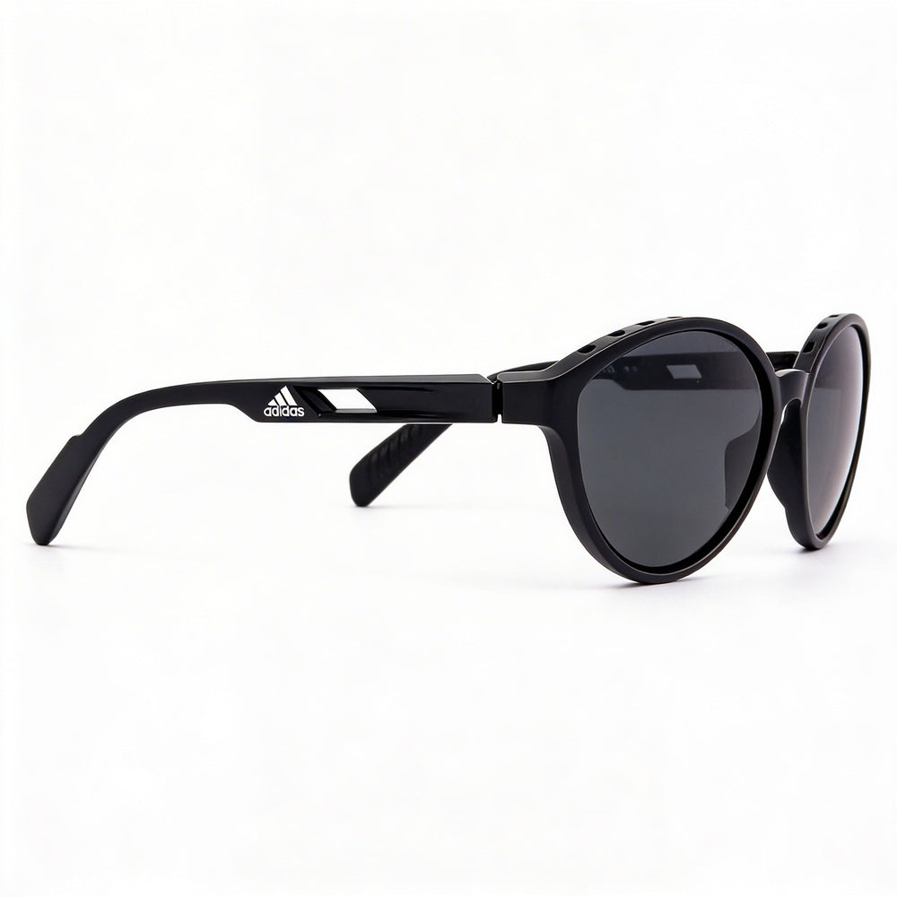 Adidas Sp0012 Women's Shiny Black Plastic Frame Grey Gradient Lenses UV Protection 61-16-125