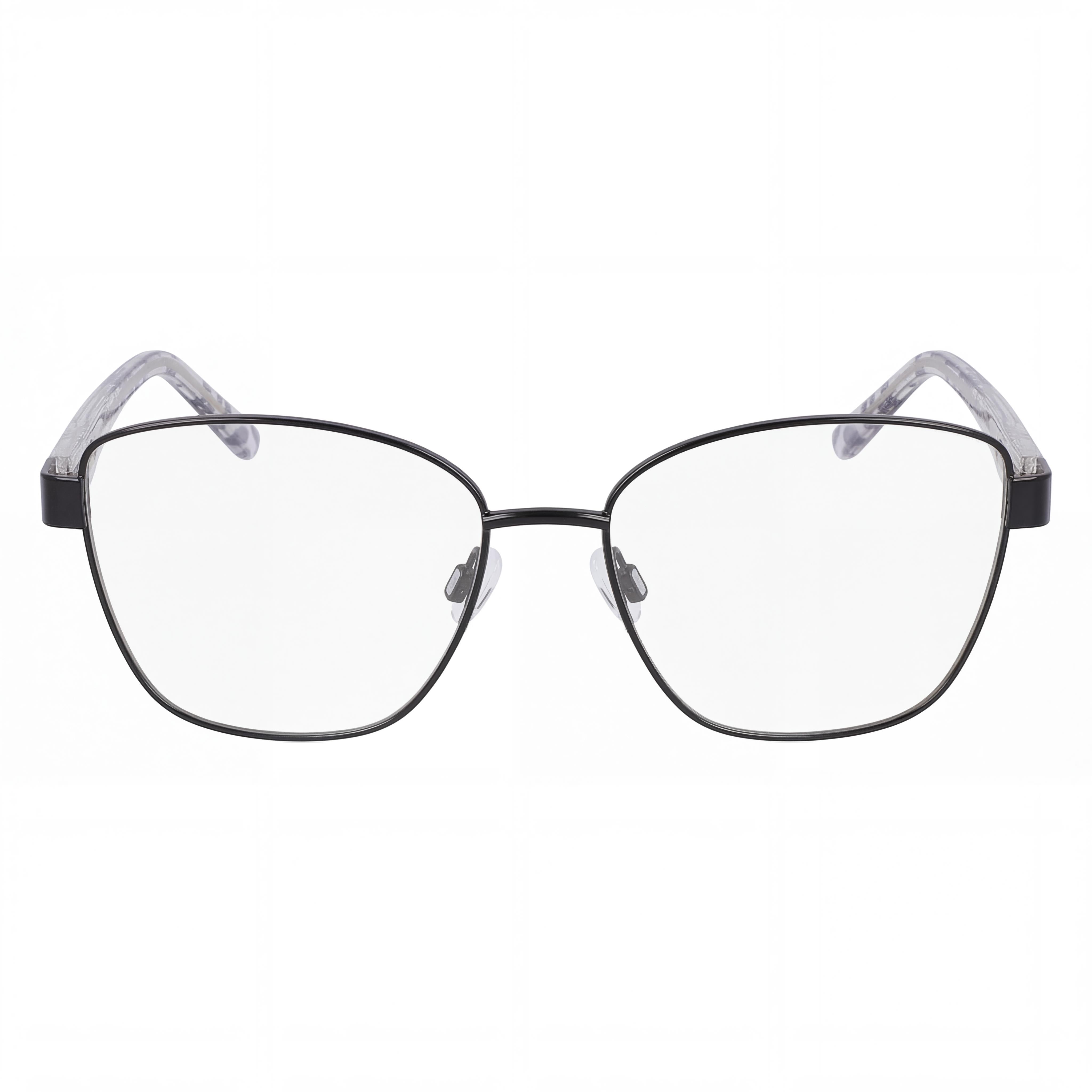 bebe Bb5209 Men's Jet Black Metal Eyeglass Frames with Clear Polycarbonate Demo Lenses 52mm Lens, 16mm Bridge, 135mm Temple, Photo 2