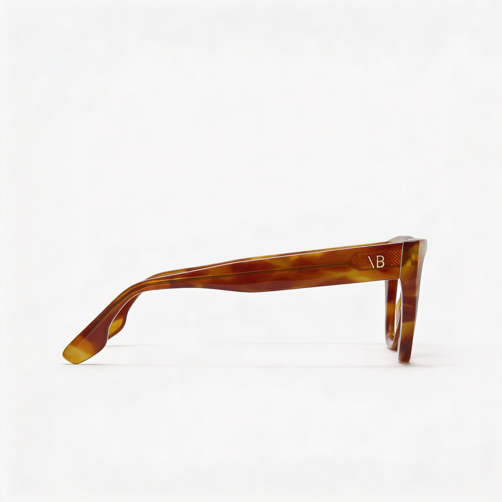 Victoria Beckham Modern Striped Blonde Havana Women's Acetate Frame Sunglasses, 51mm Lens Width